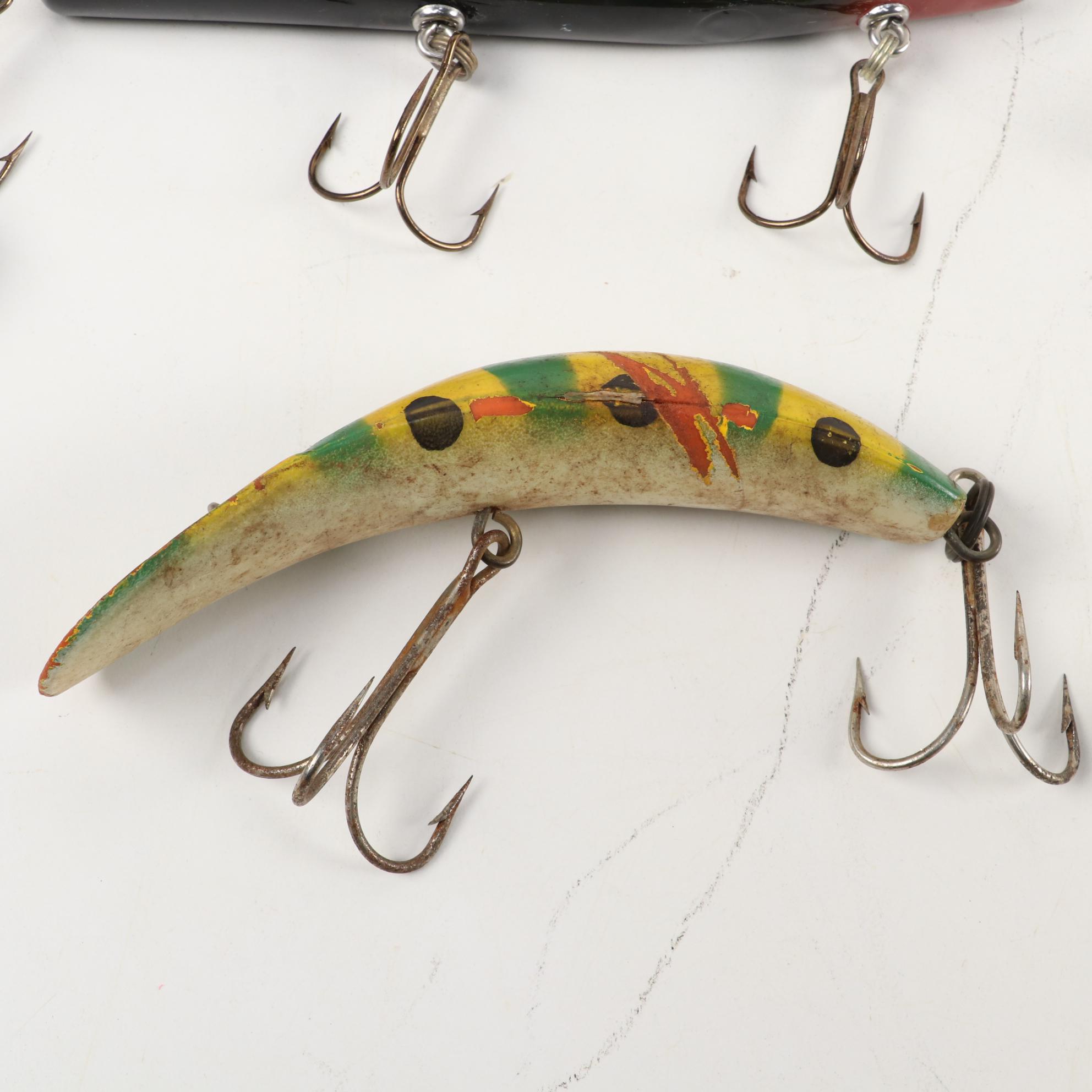Fred Arbogast Signed and Other Lures Including Burke, Rapala, Cisco,  Mid-20th C