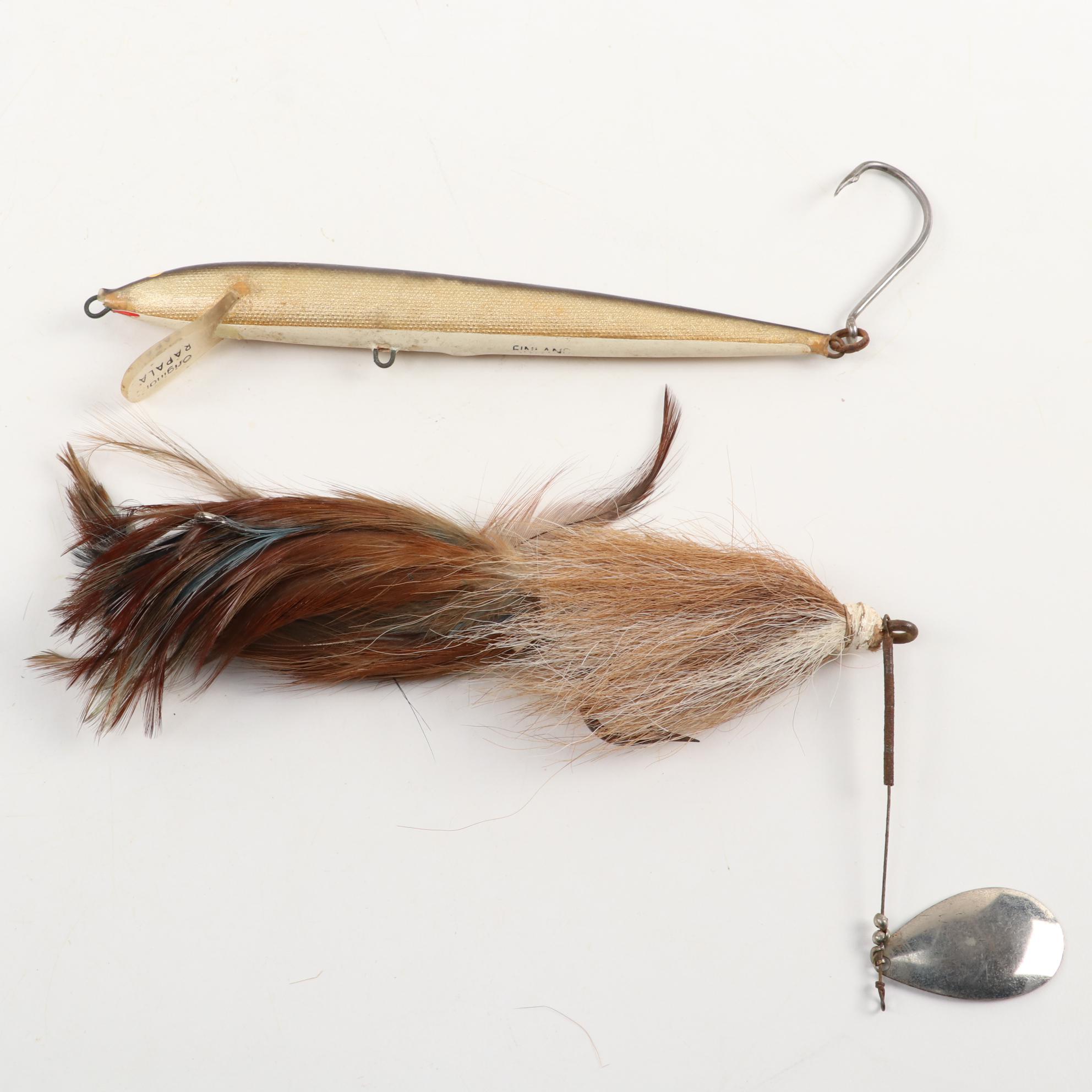 Fred Arbogast Signed and Other Lures Including Burke, Rapala, Cisco,  Mid-20th C