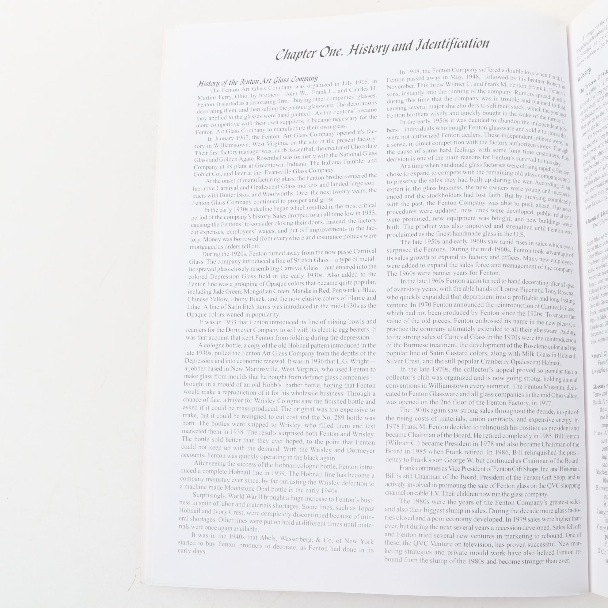 Fenton Glass Reference Book, Hobnail Compote, Carnival Glass and Bud Vase