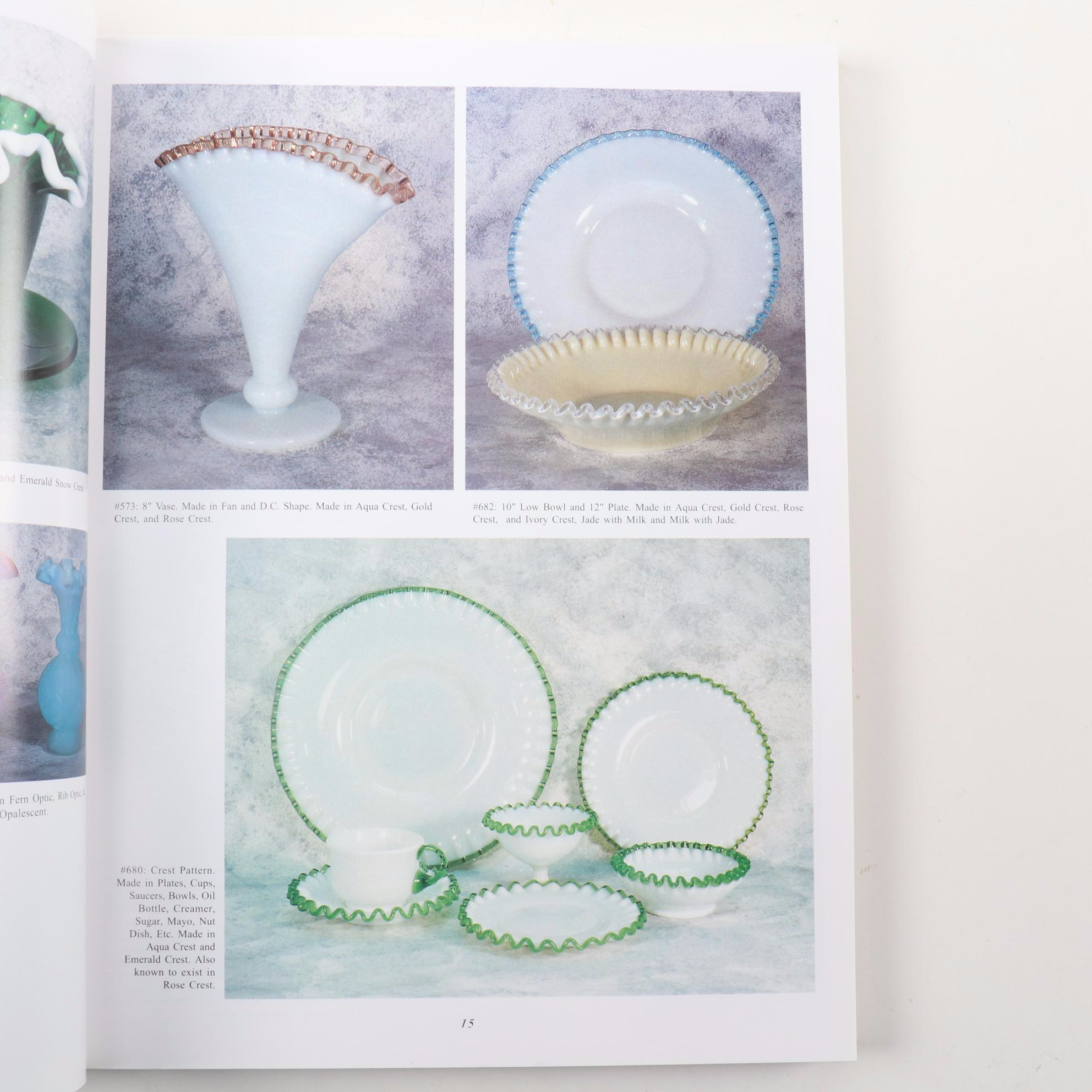 Fenton Glass Reference Book, Hobnail Compote, Carnival Glass and Bud Vase