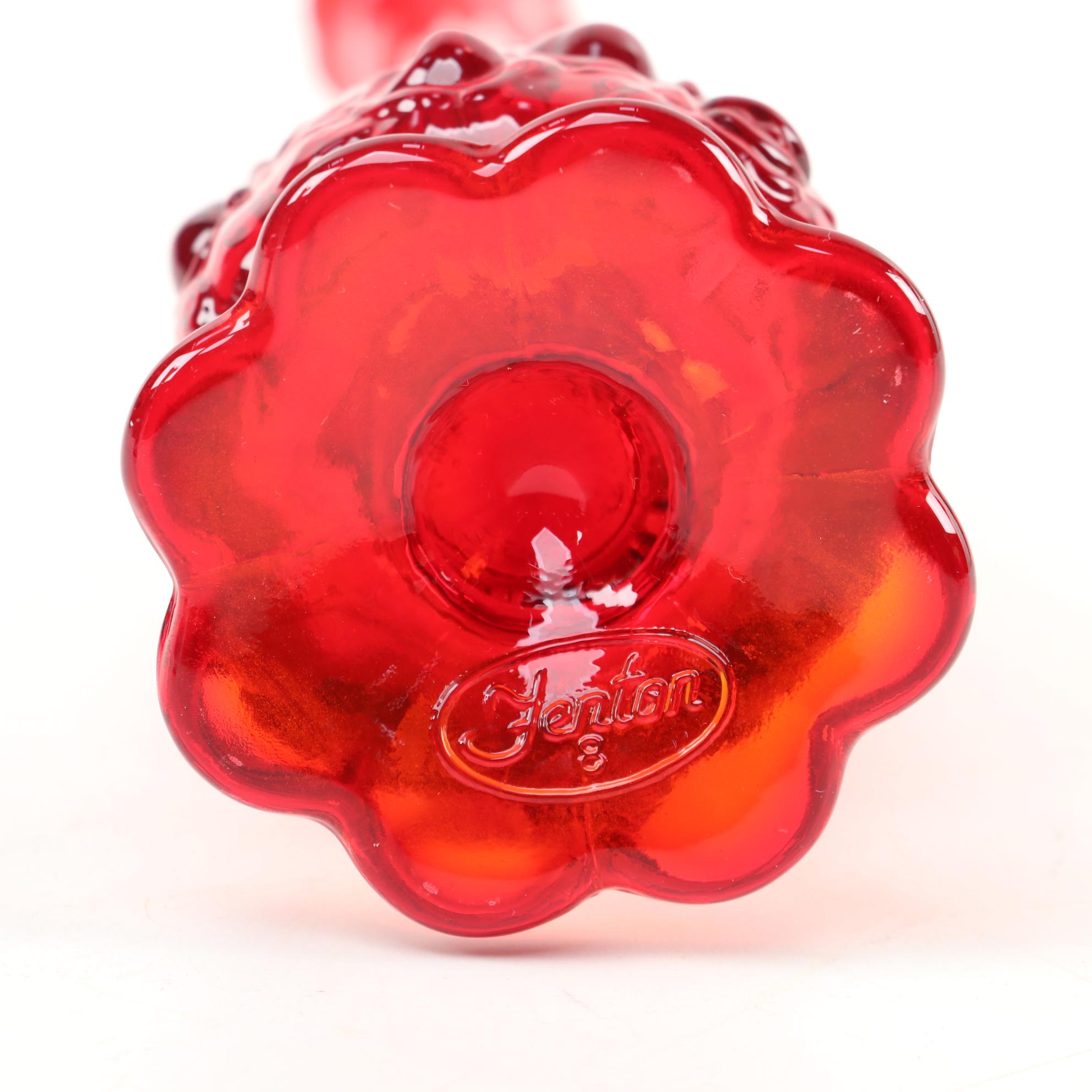 Fenton Glass Reference Book, Hobnail Compote, Carnival Glass and Bud Vase