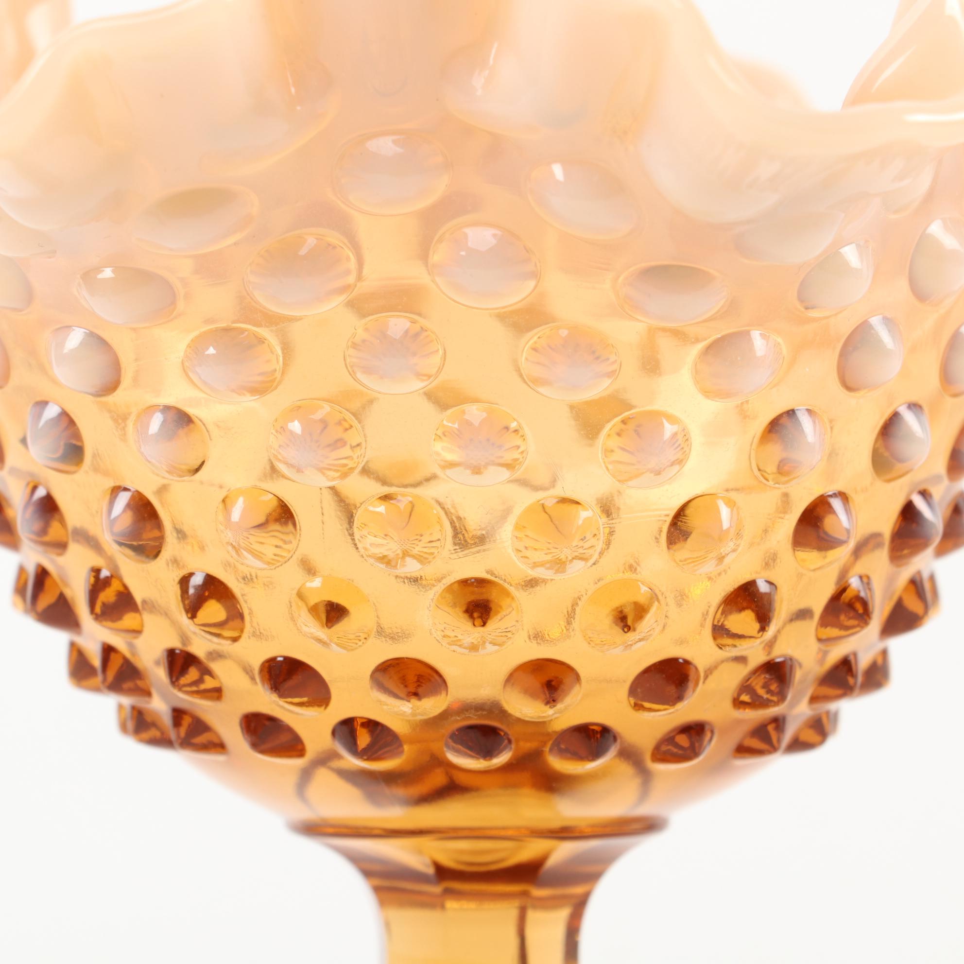 Fenton Glass Reference Book, Hobnail Compote, Carnival Glass and Bud Vase