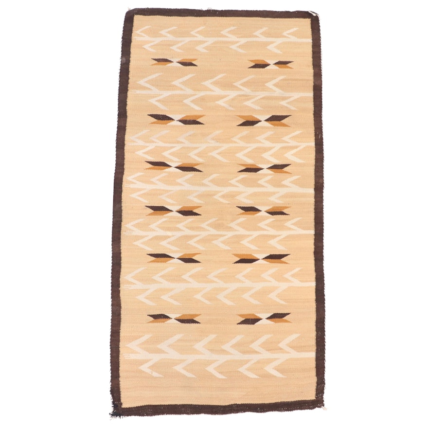 2'5 x 5'1 Handwoven Mexican Zapotec Wool Area Rug