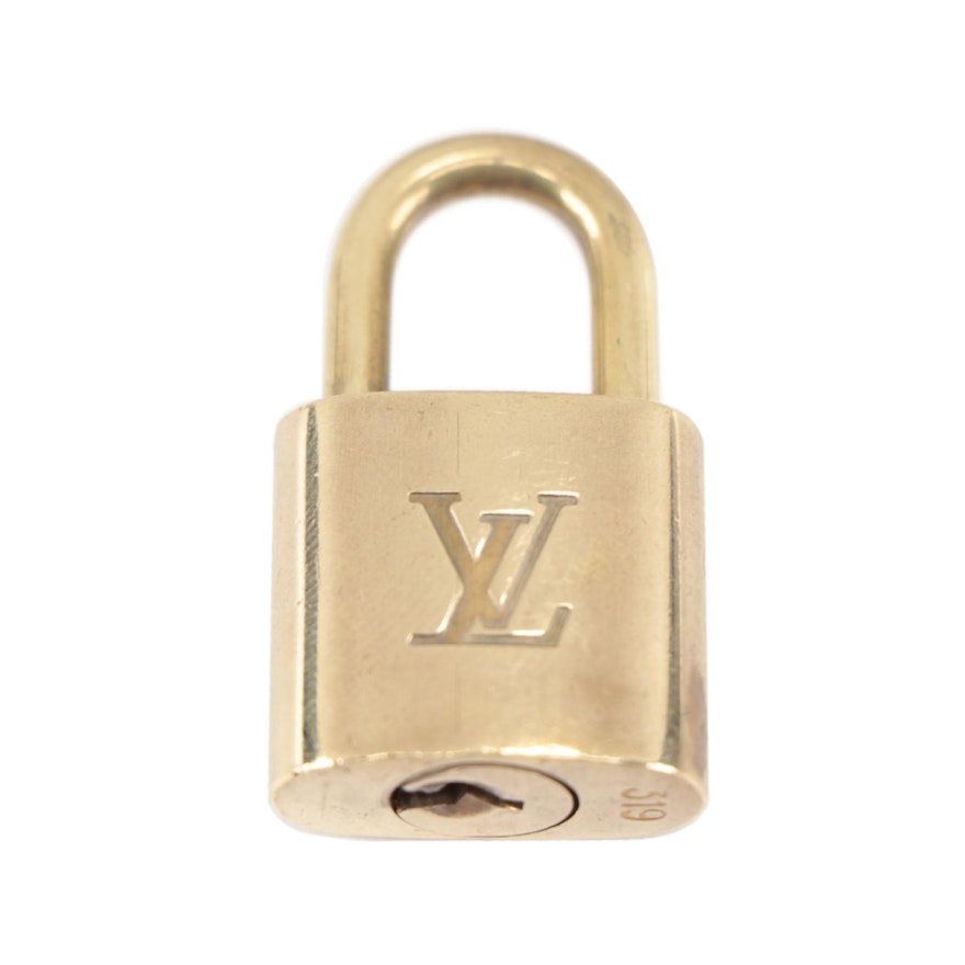 Louis Vuitton Brass Padlock and Key