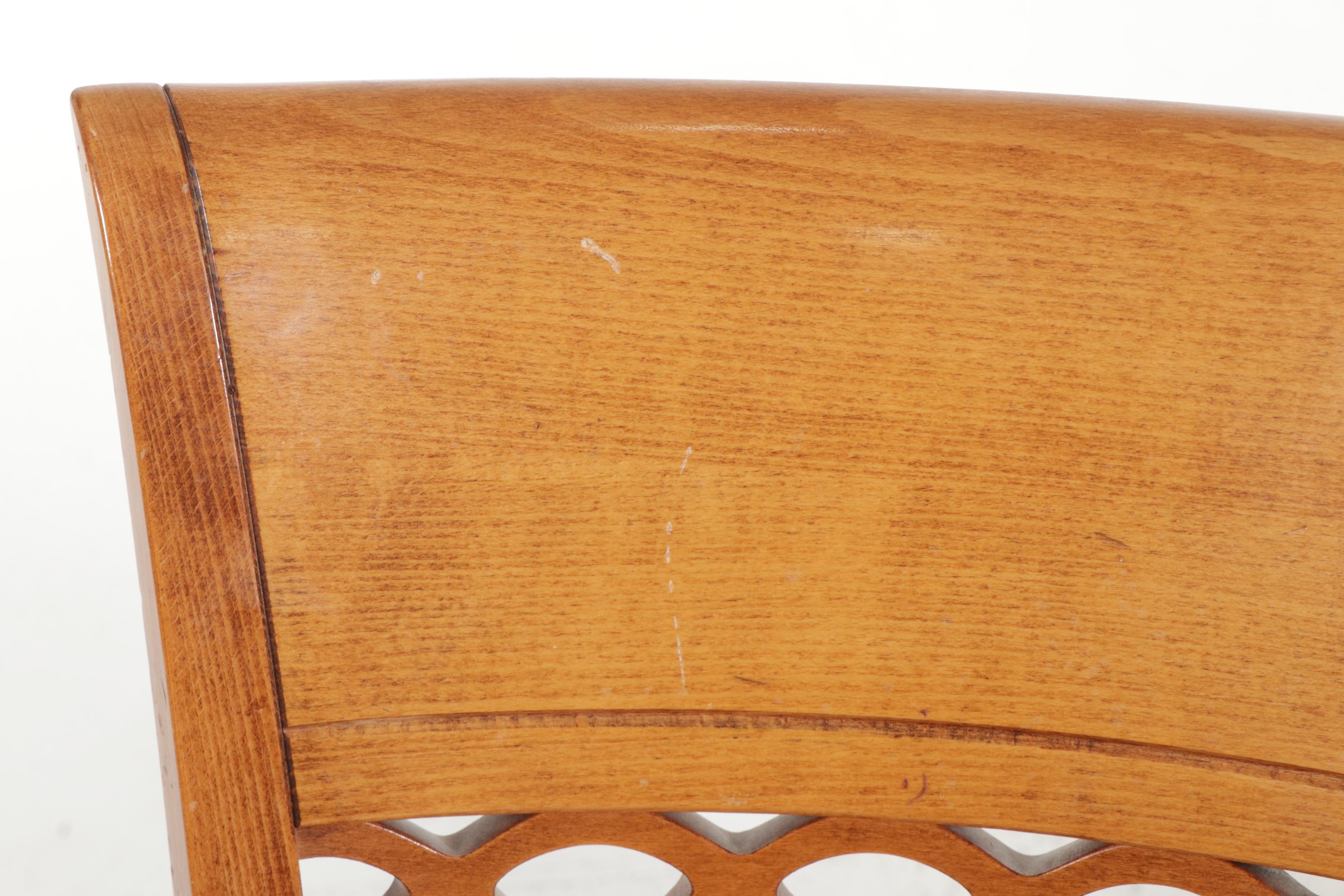 Five Nichols & Stone "Mont Blanc" Birch and Leather Upholstered Dining Chairs