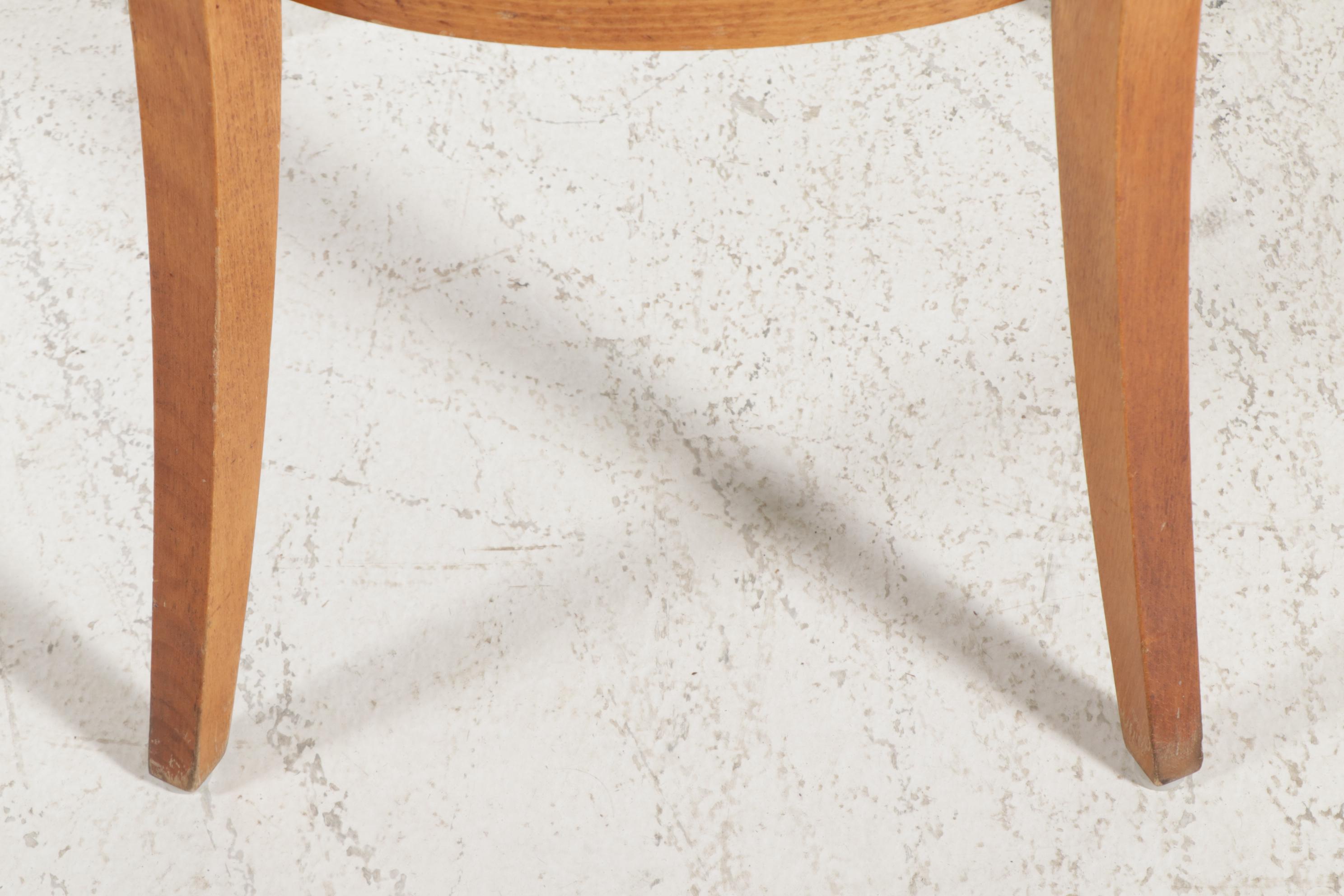 Five Nichols & Stone "Mont Blanc" Birch and Leather Upholstered Dining Chairs