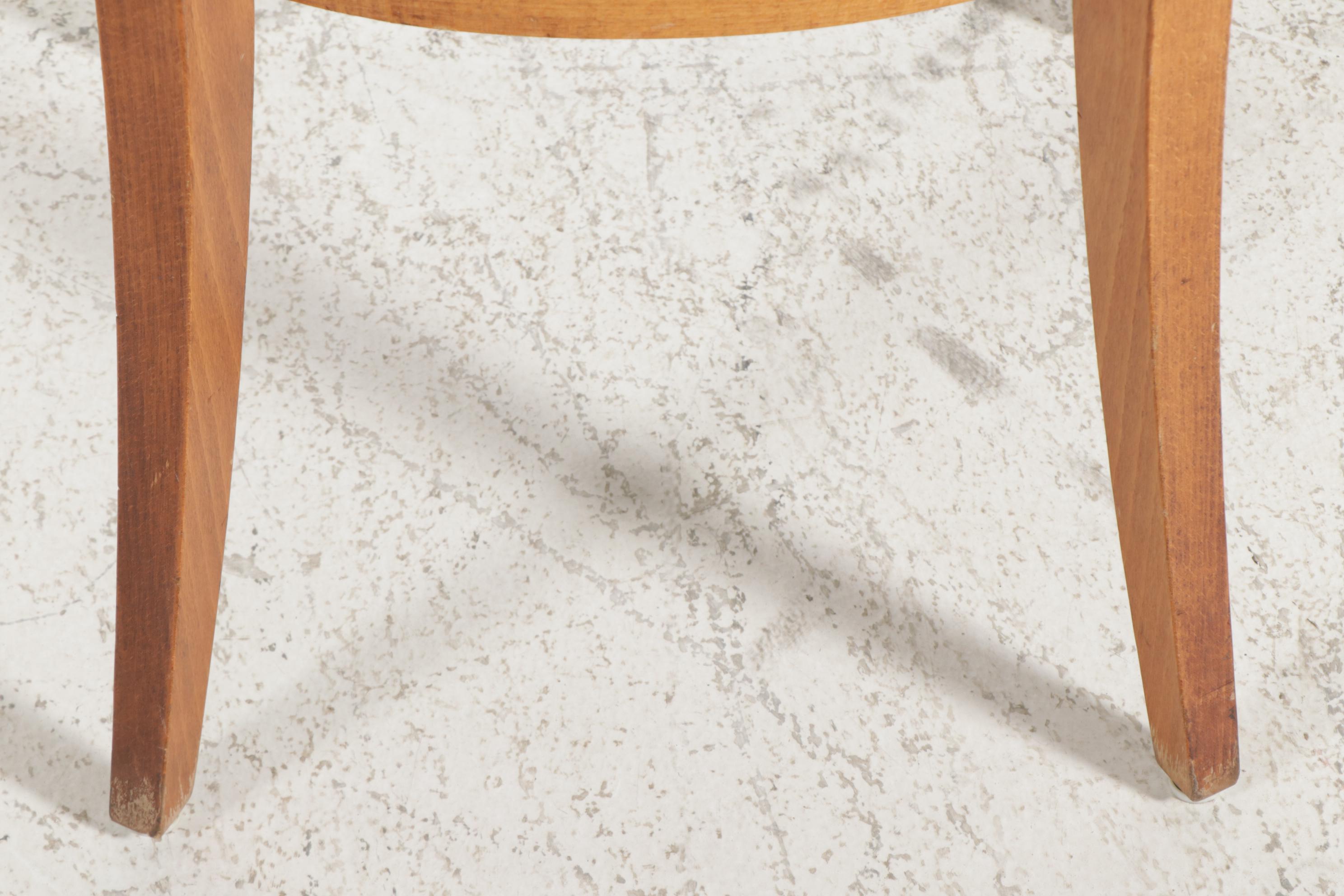 Five Nichols & Stone "Mont Blanc" Birch and Leather Upholstered Dining Chairs