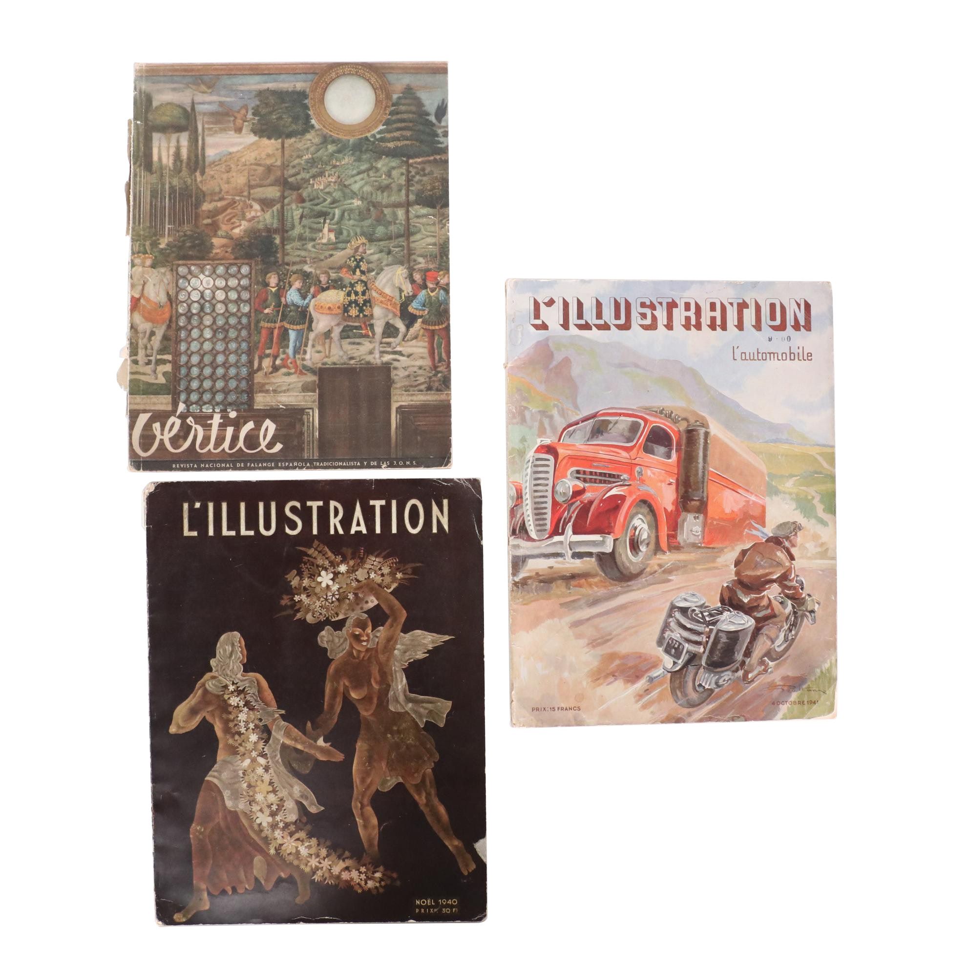 "L'Illustration" and "Vertice" Magazine Issues, 1940s