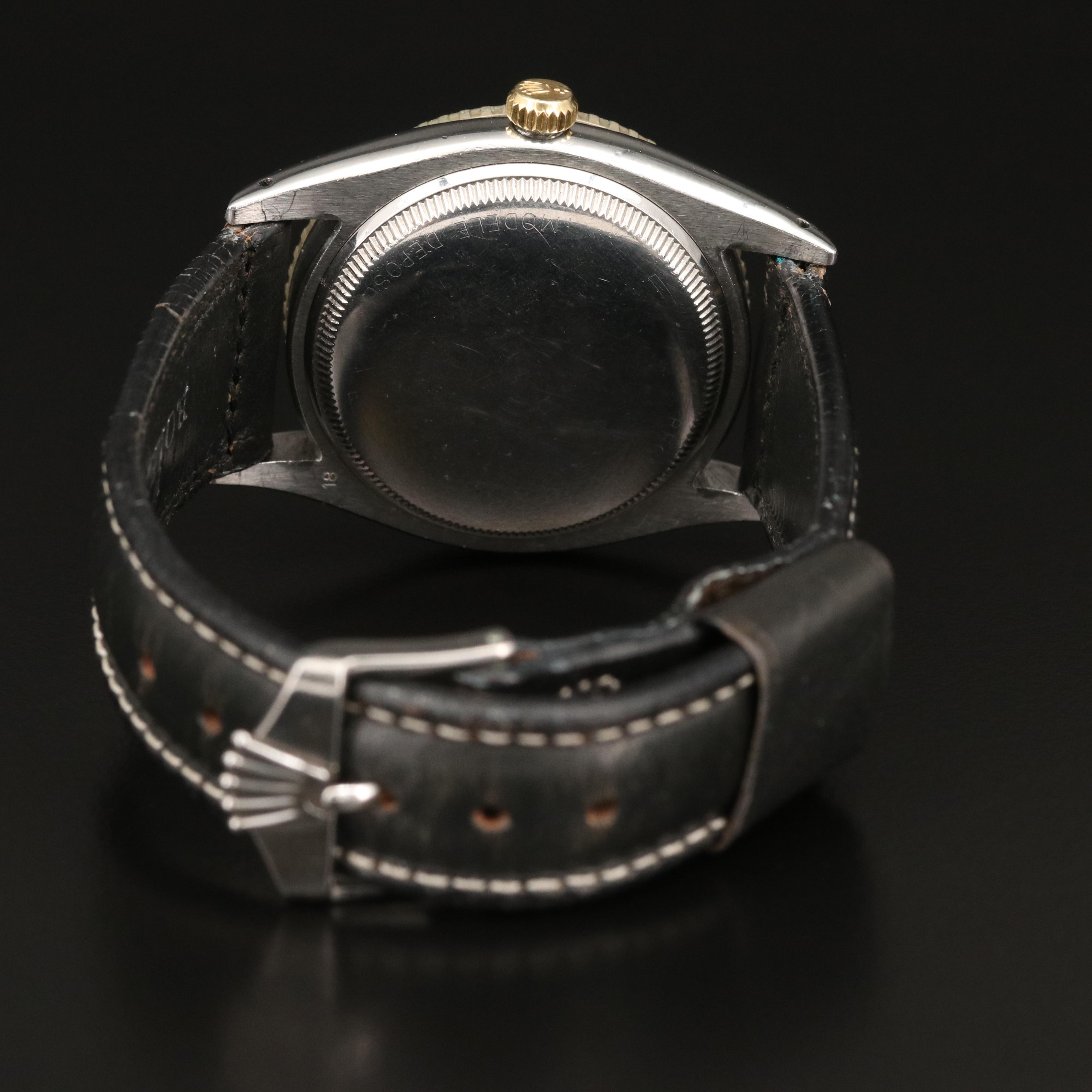 1953 Rolex Turn-O-Graph 6202 Honeycomb Dial Stainless Steel Watch