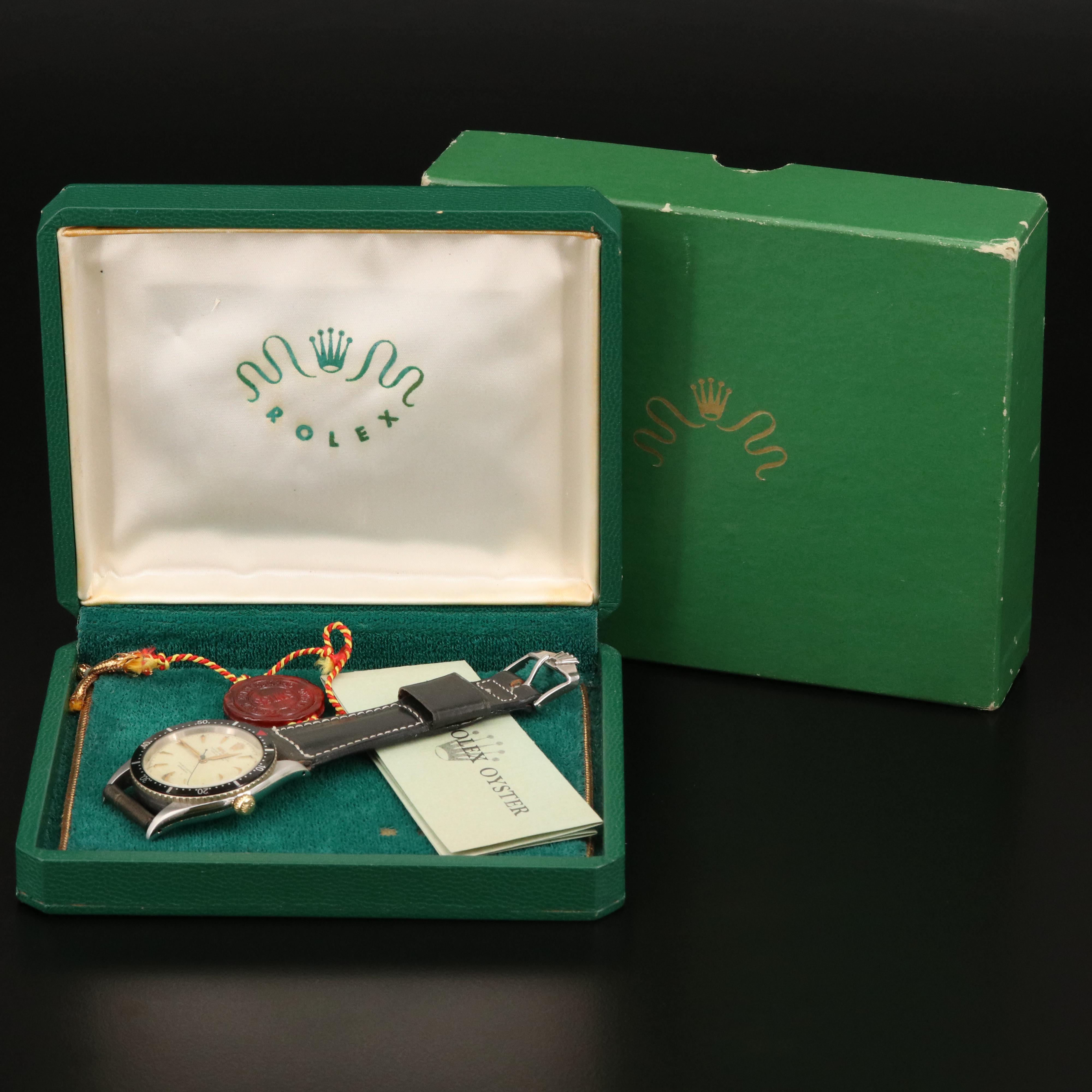 1953 Rolex Turn-O-Graph 6202 Honeycomb Dial Stainless Steel Watch