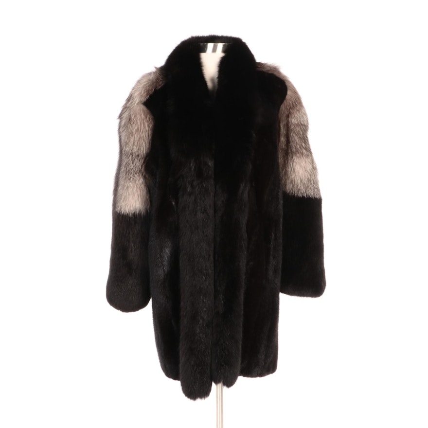 Mink and Fox Fur Stroller Coat from Pavlis Furs
