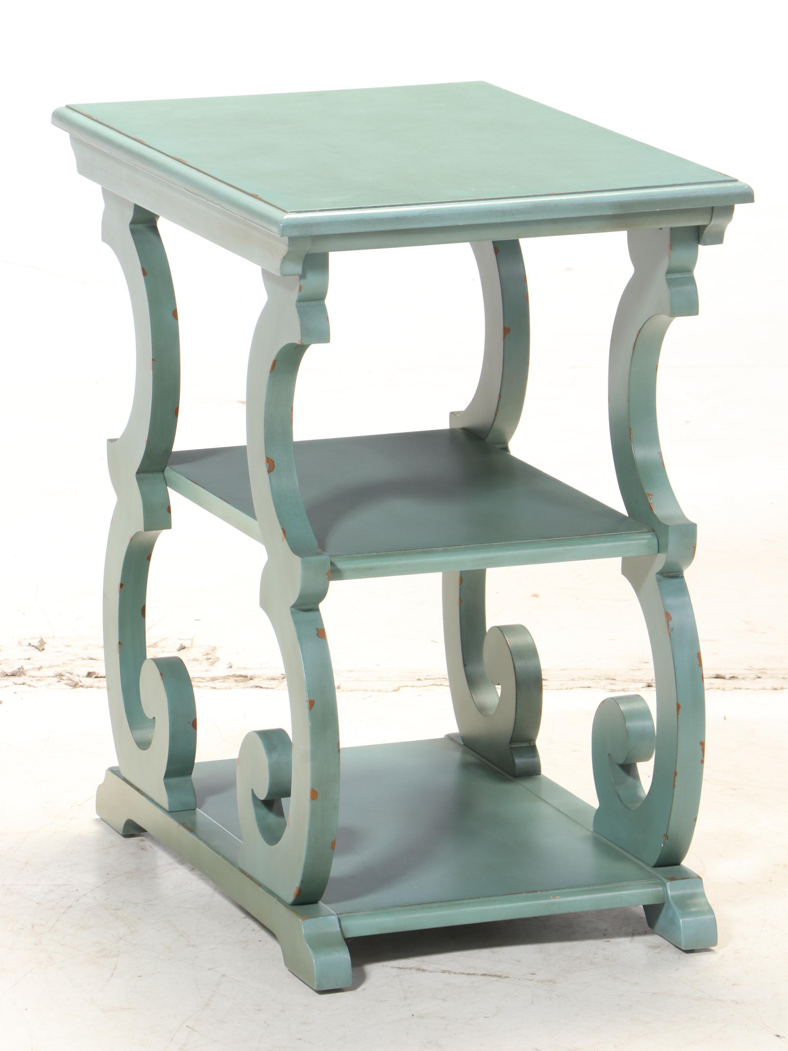 Broyhill Furniture Painted Three-Tier Side Table