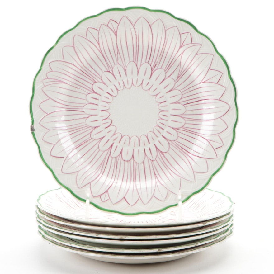 Wedgwood Floral Motif Ceramic Salad Plates