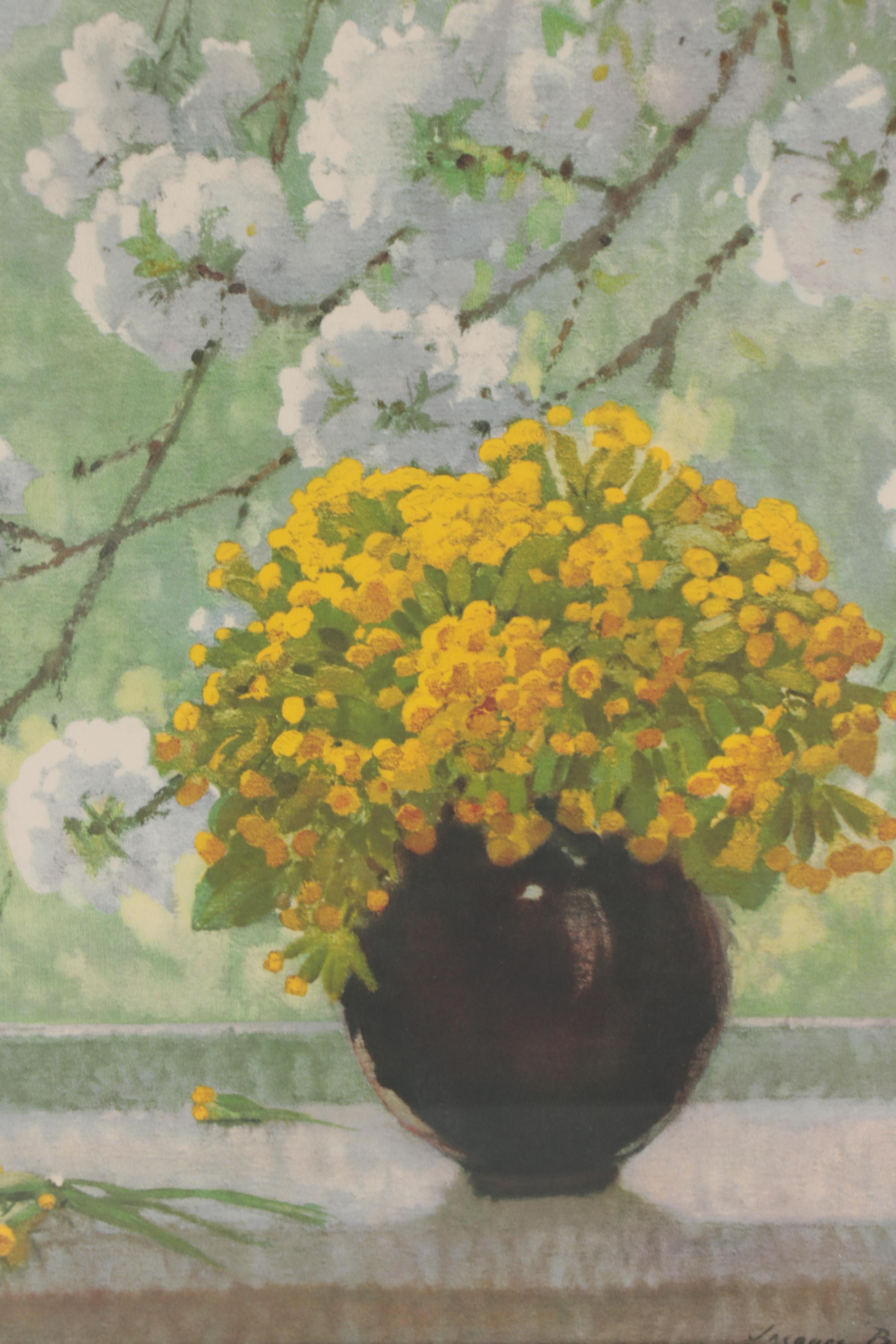 Still Life Lithograph after Jacques Bille, Late 20th Century