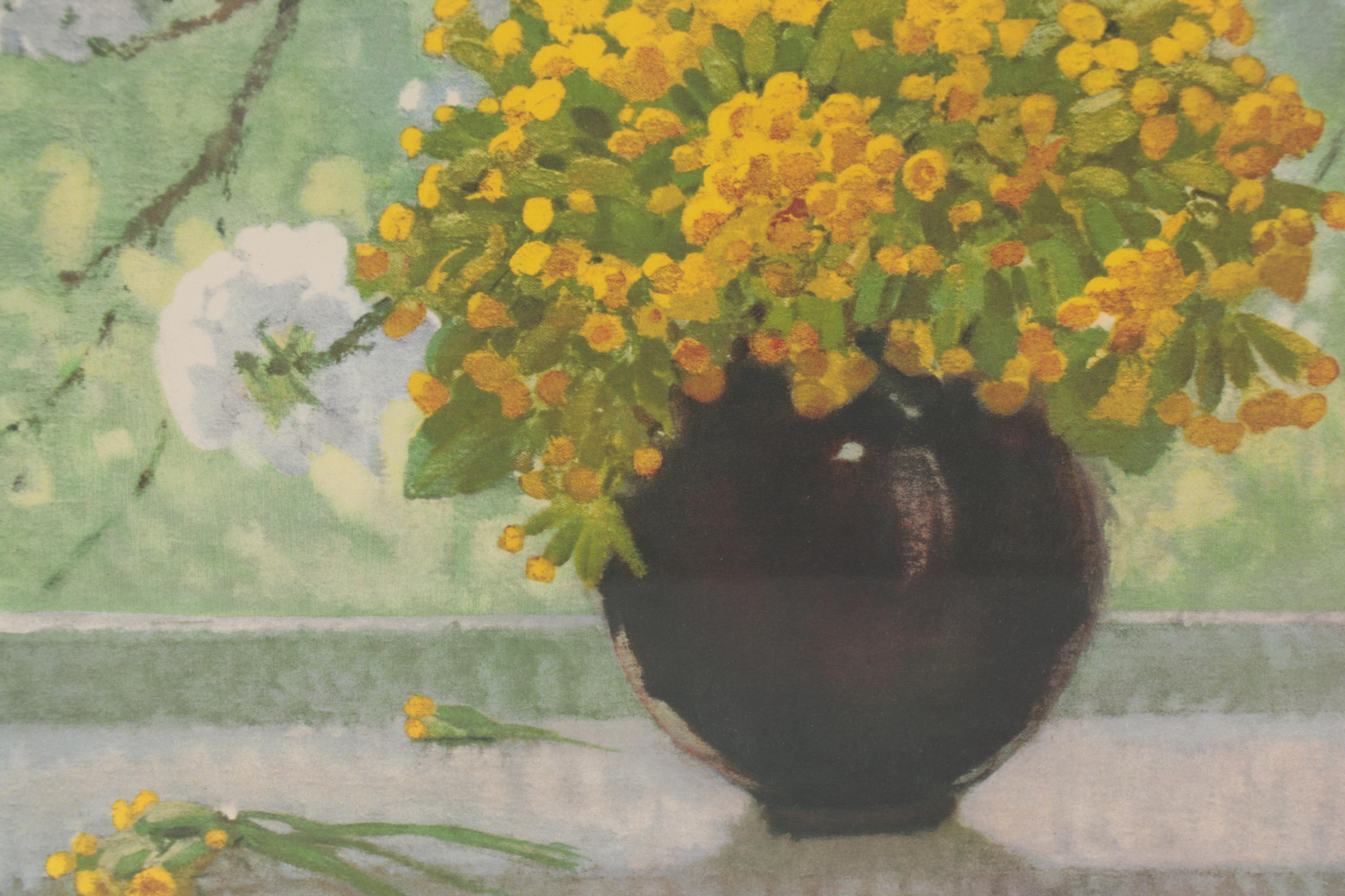 Still Life Lithograph after Jacques Bille, Late 20th Century