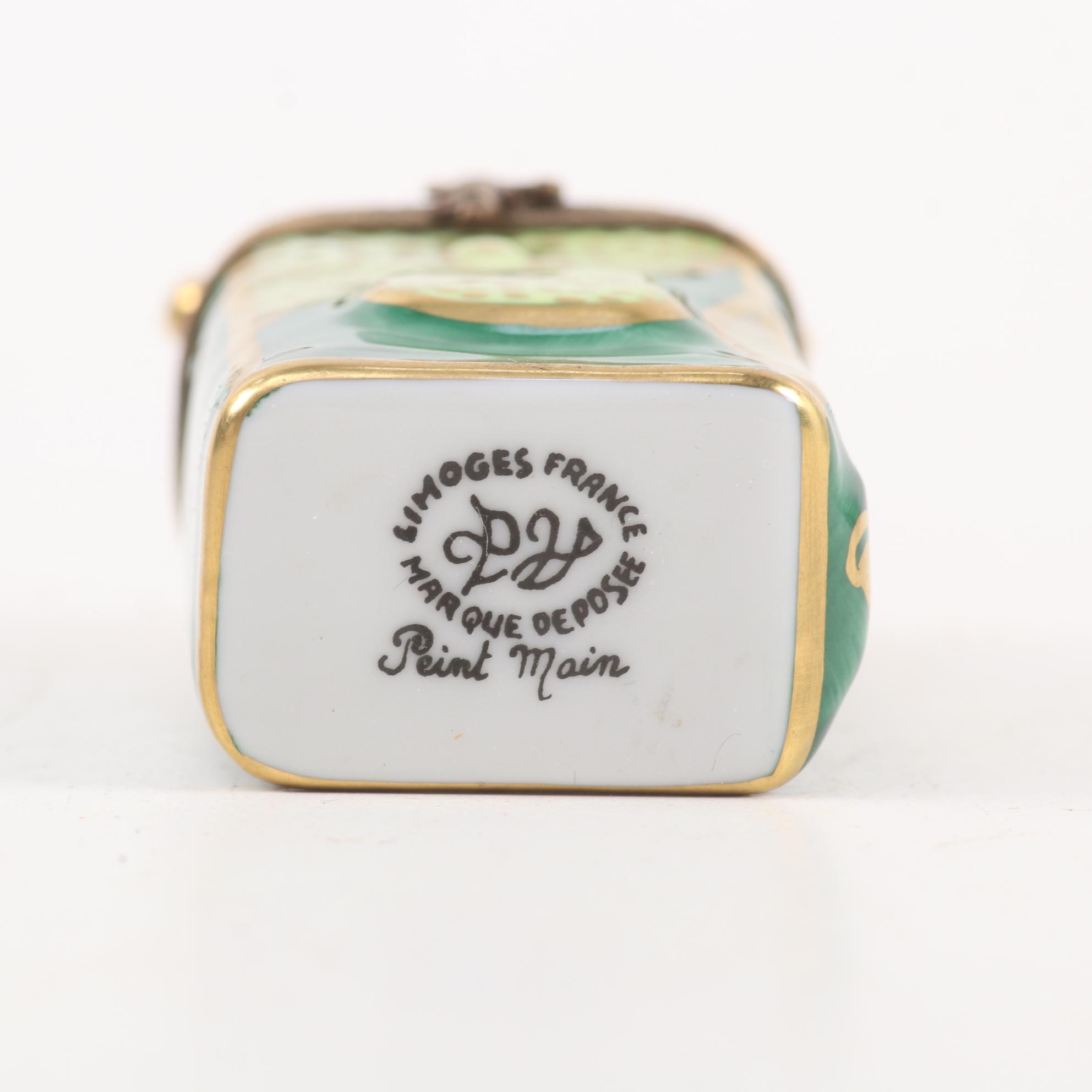 Parry Vielle Hand-Painted Golf Bag Porcelain Limoges Box