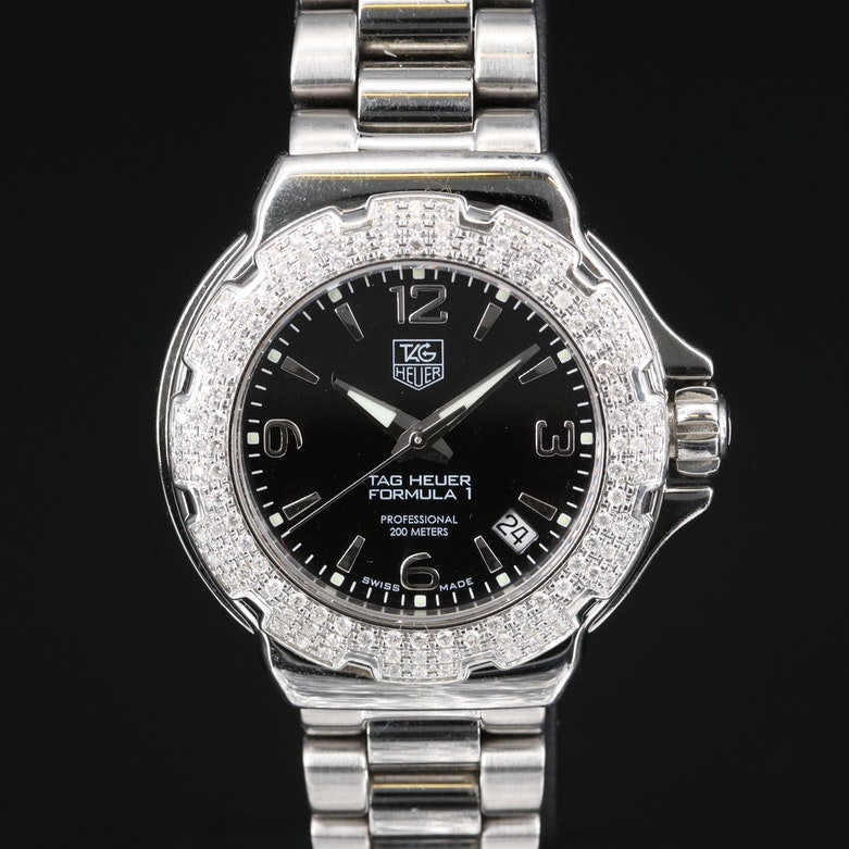 TAG Heuer "Formula 1" Watch with Diamond Bezel