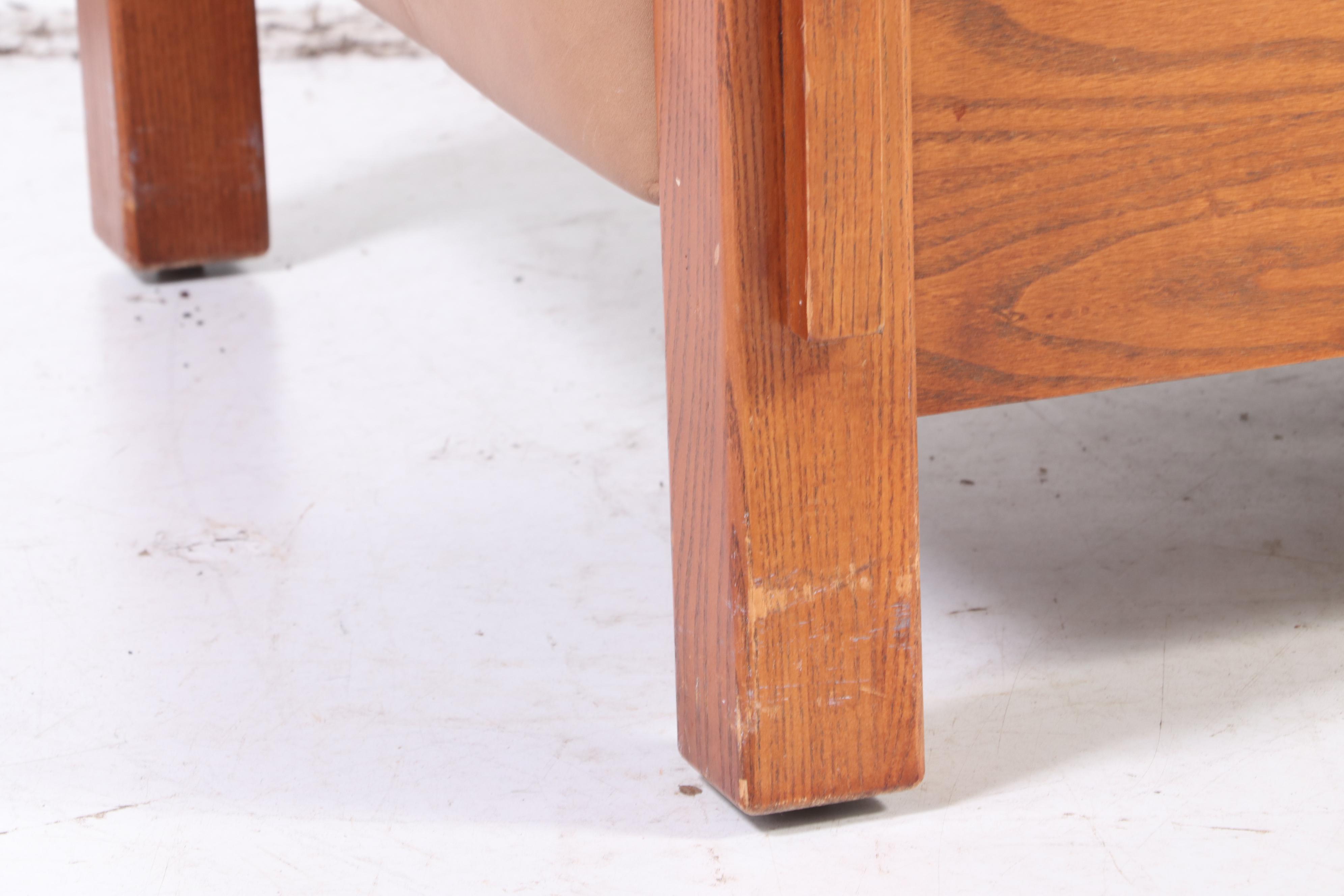 Lane Mission Style Oak Reclining Arm Chair, Mid to Late 20th Century