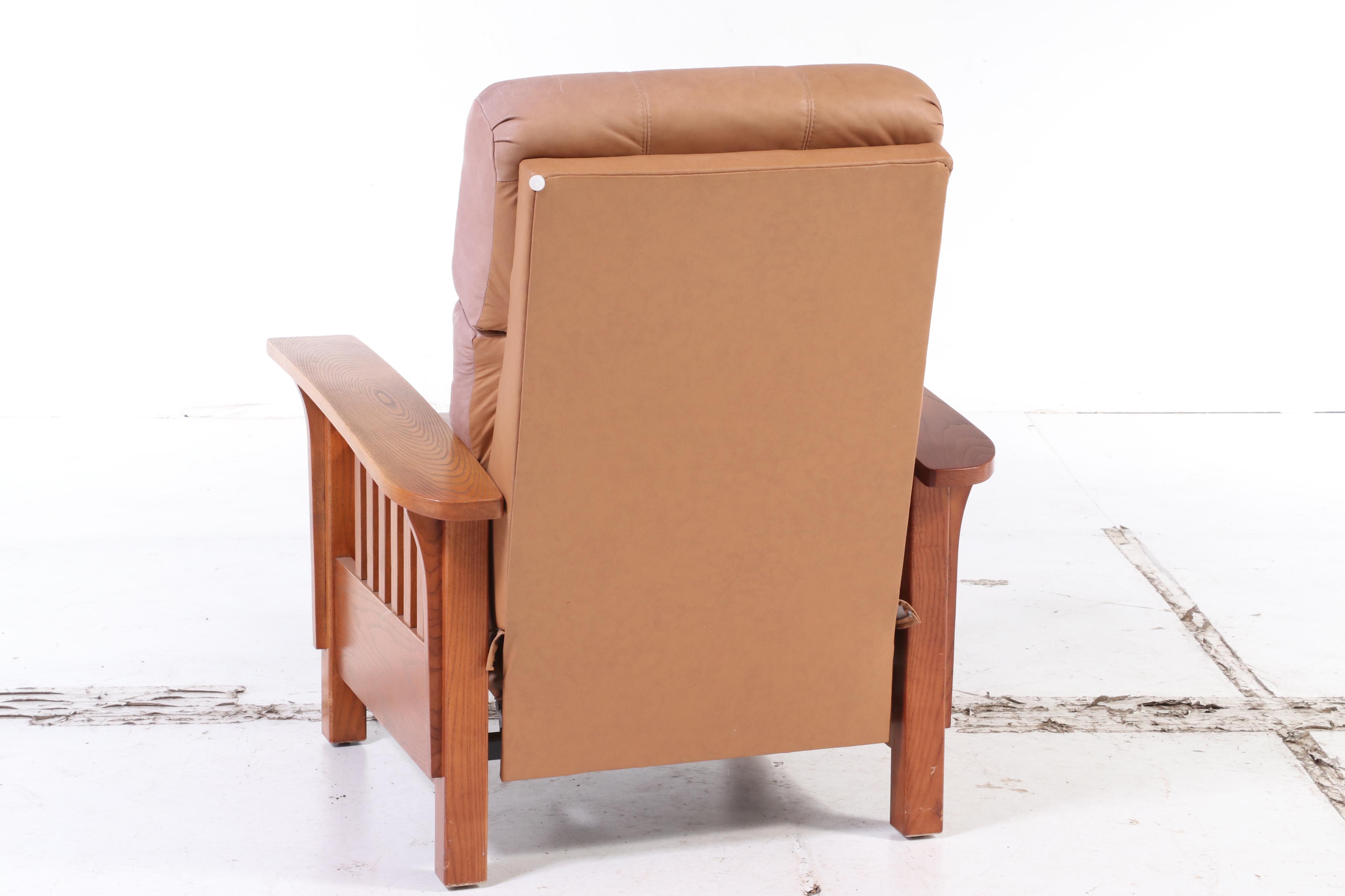 Lane Mission Style Oak Reclining Arm Chair, Mid to Late 20th Century
