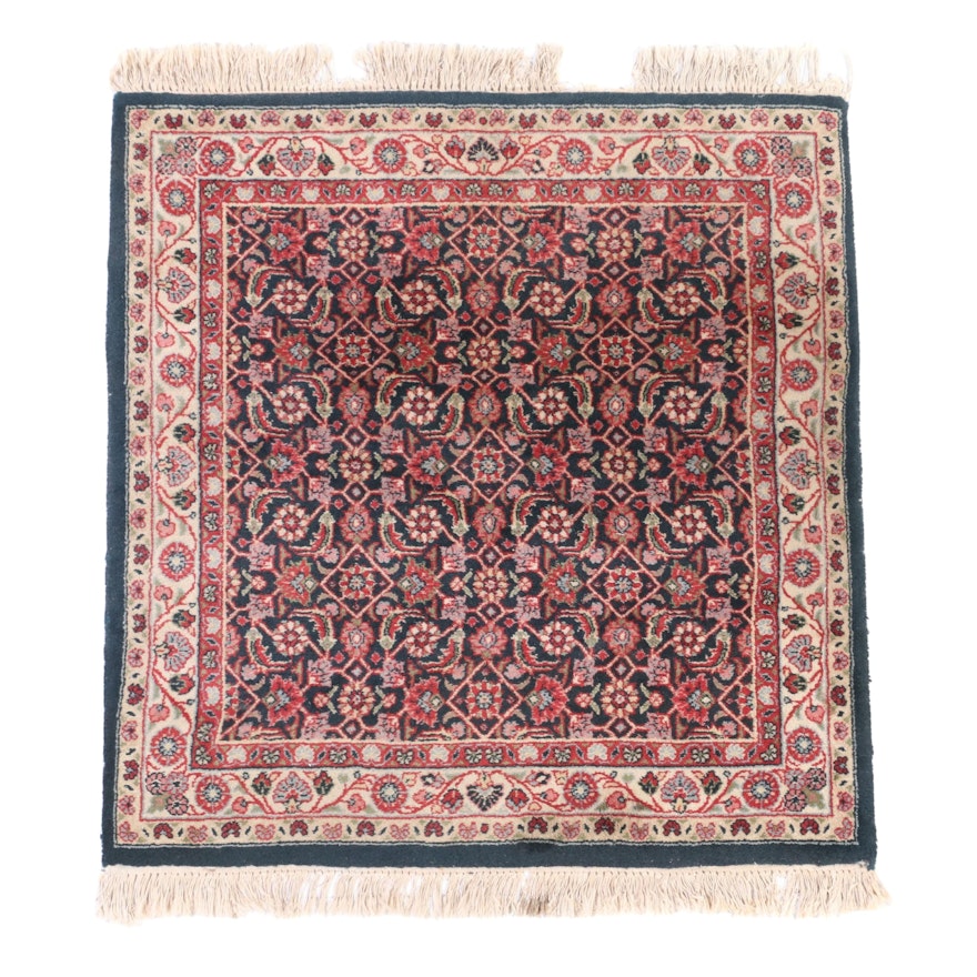 3' x 3'6 Hand-Knotted Persian Sarouk Herati Wool Area Rug