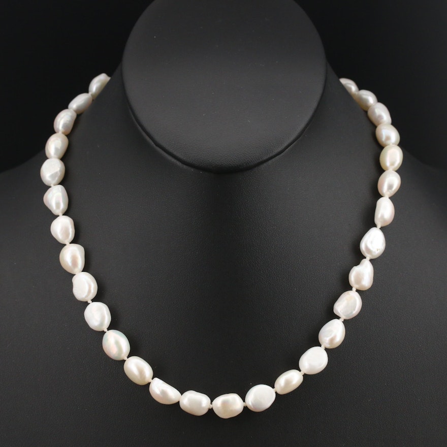 Strand of Baroque Pearls with 14K Clasp