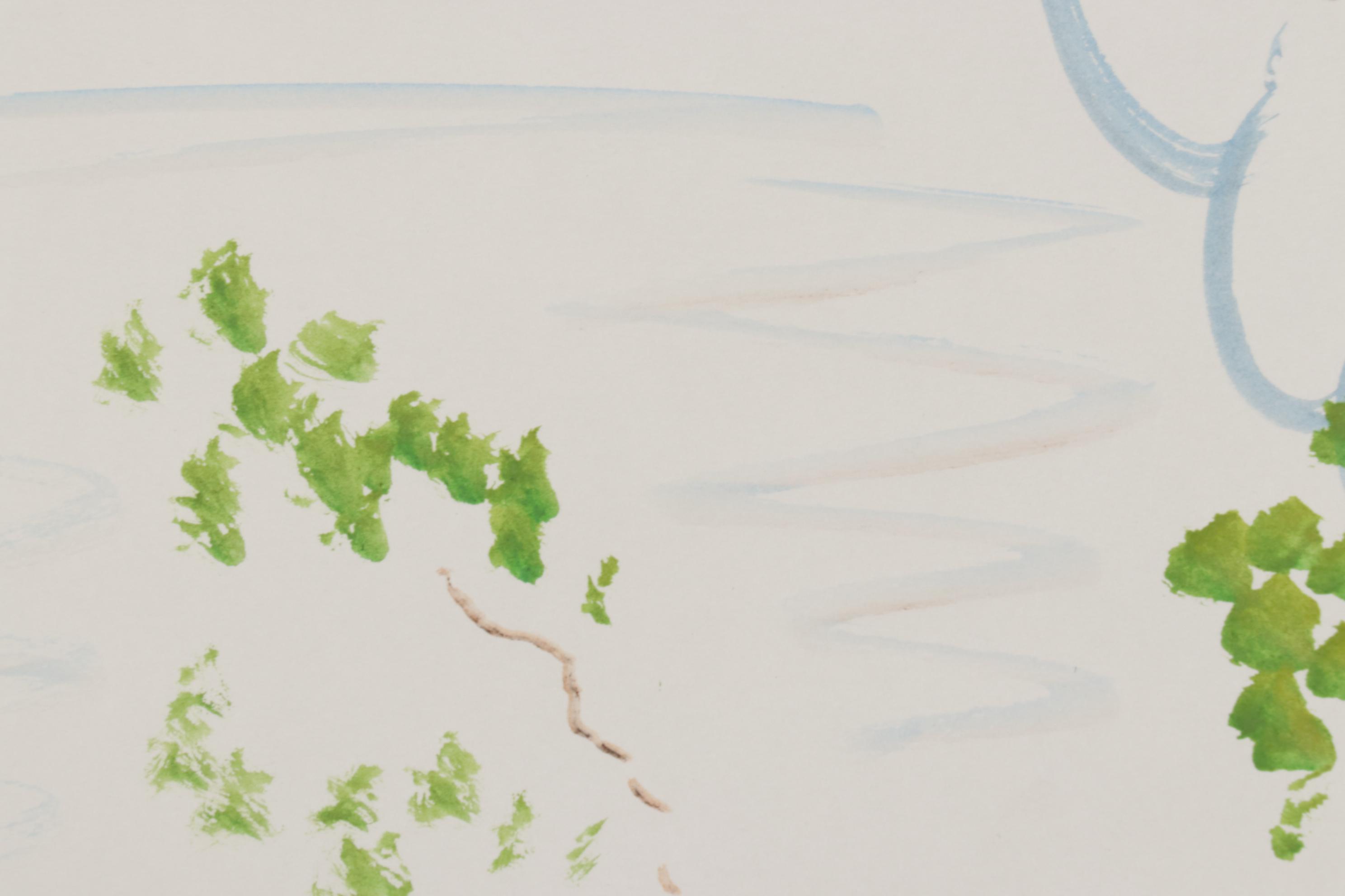 Philip the Transplant Watercolor Painting "After Paulus Potter 1649," 2014