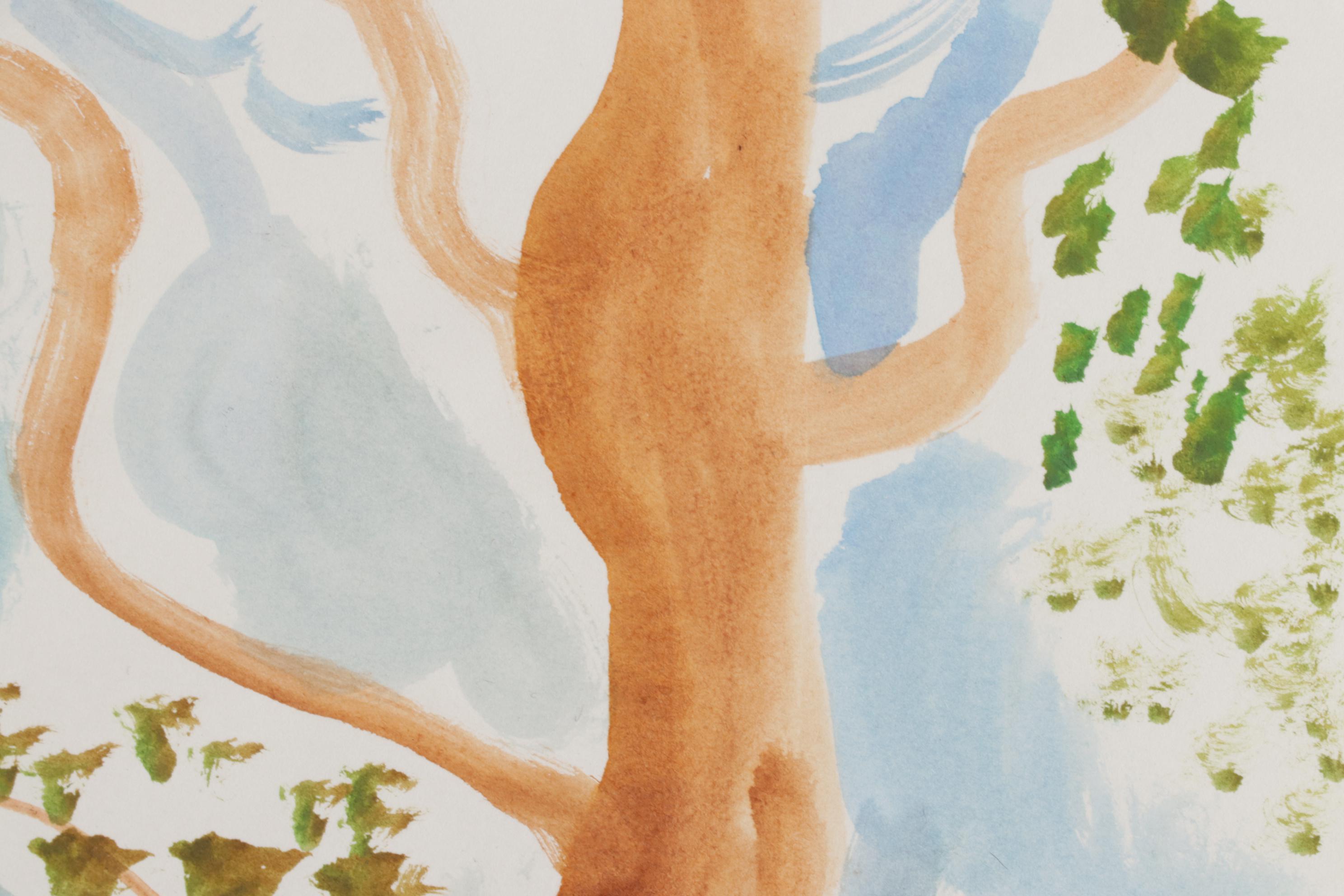 Philip the Transplant Watercolor Painting "After Paulus Potter 1649," 2014