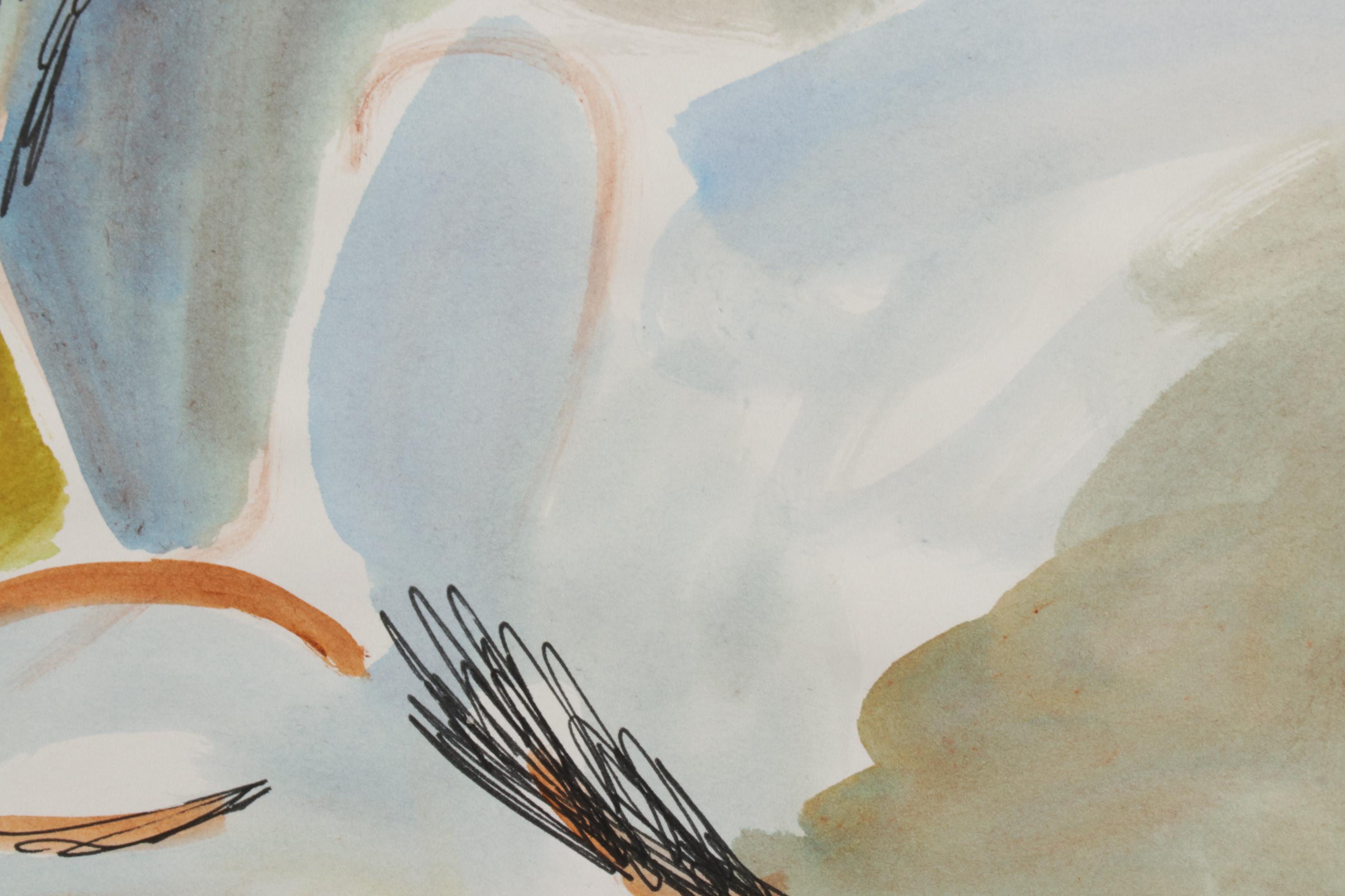 Philip the Transplant Watercolor Painting "After Paulus Potter 1649," 2014