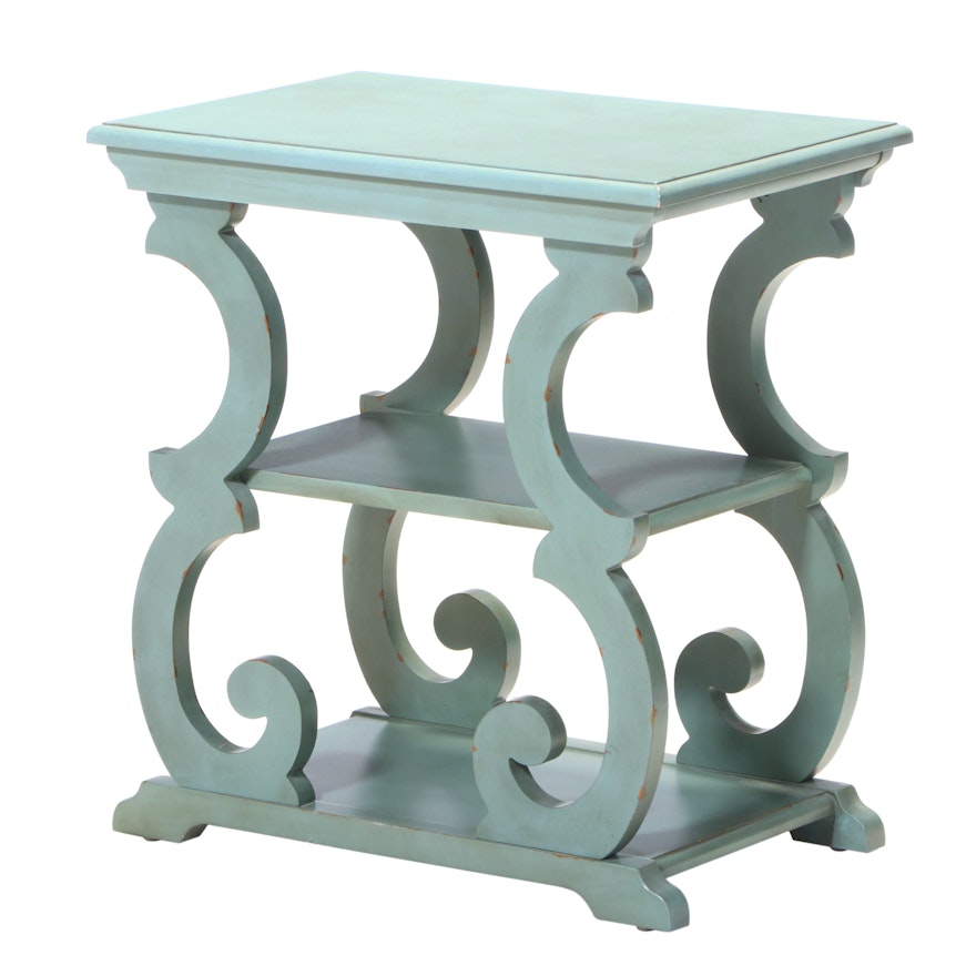 Broyhill Furniture Painted Three-Tier Side Table