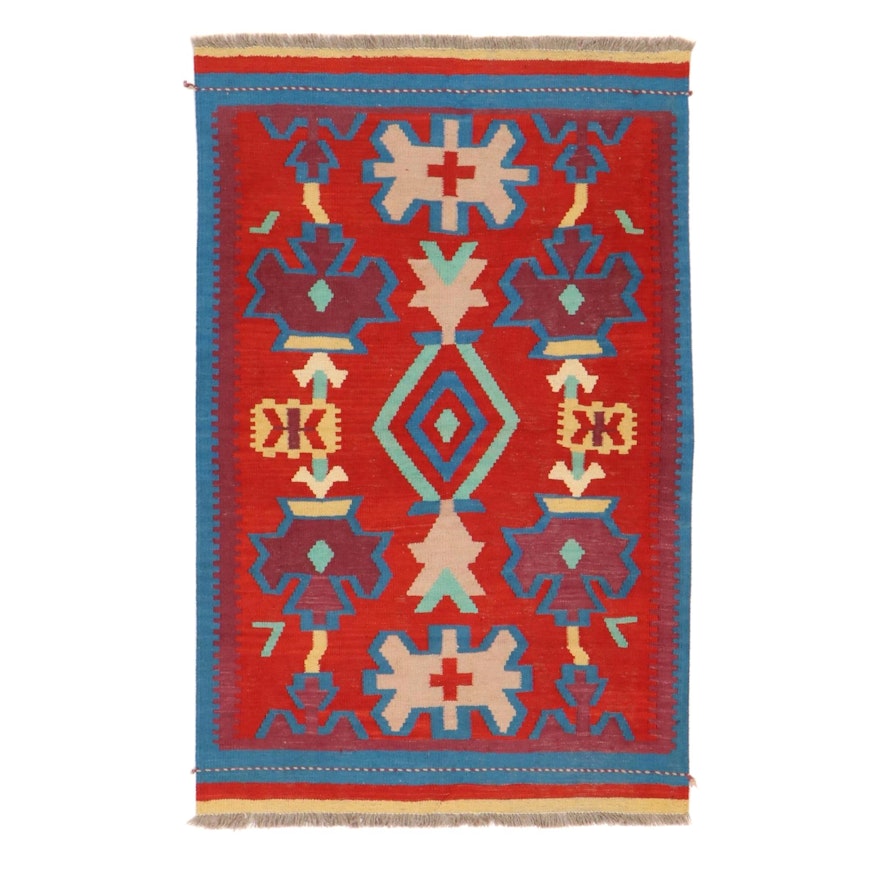 3'2 x 5'1 Handwoven Turkish Kilim Area Rug