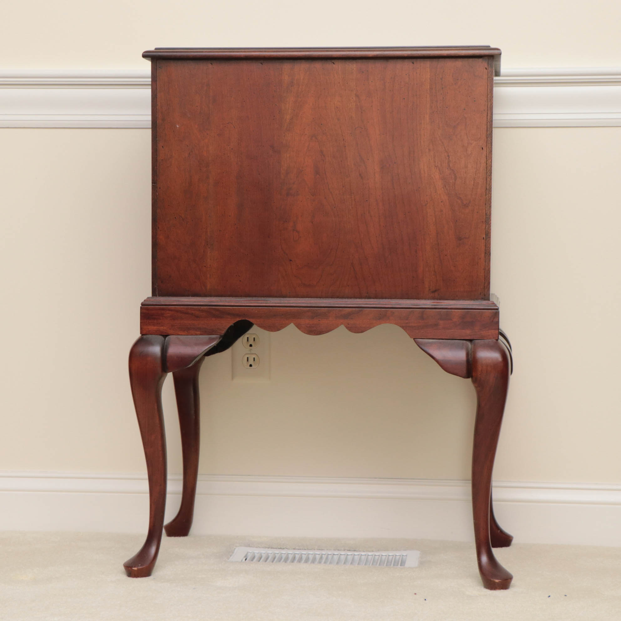 Queen Anne Style Mahogany Flatware Storage Cabinet