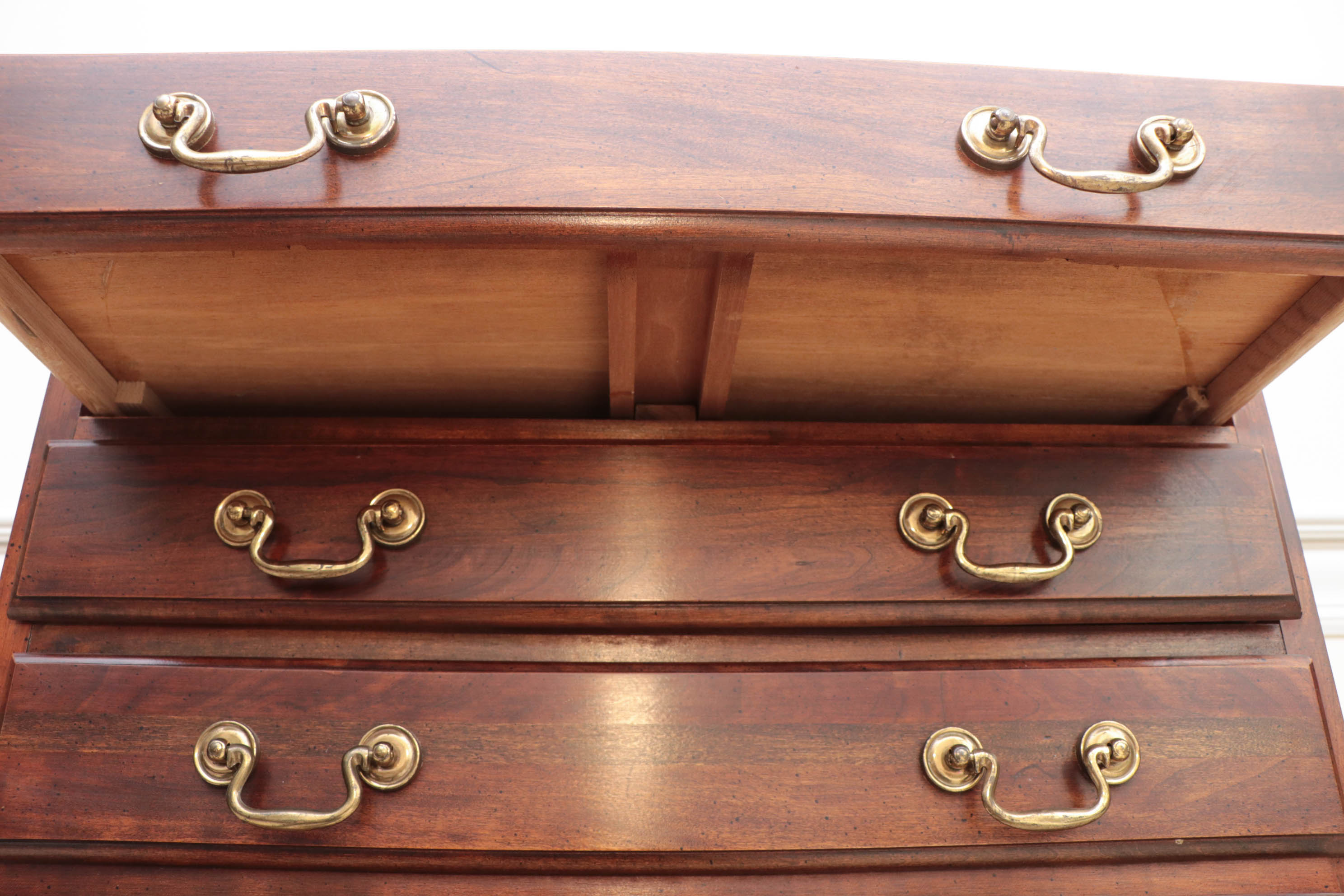 Queen Anne Style Mahogany Flatware Storage Cabinet