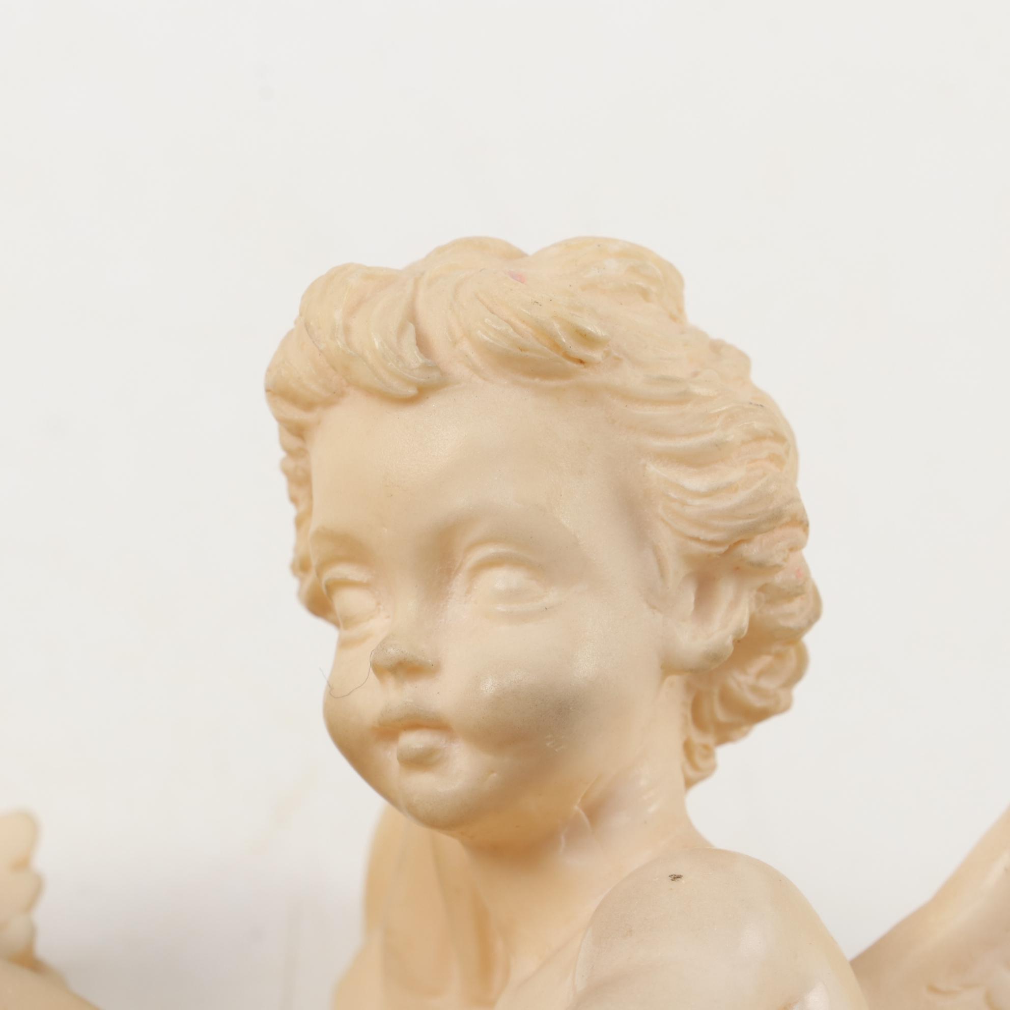 Baroque Style Angel Figural Holy Water Font, Mid to Late 20th Century