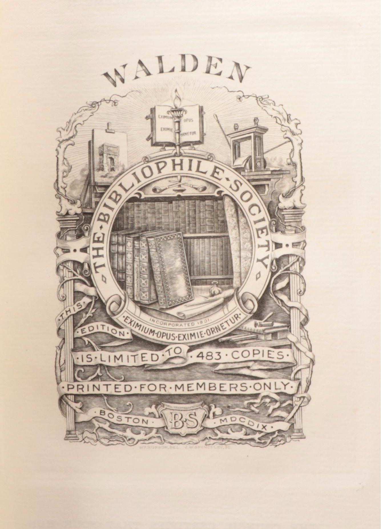 Limited Edition "Walden" Two-Volume Set by Henry David Thoreau, 1909