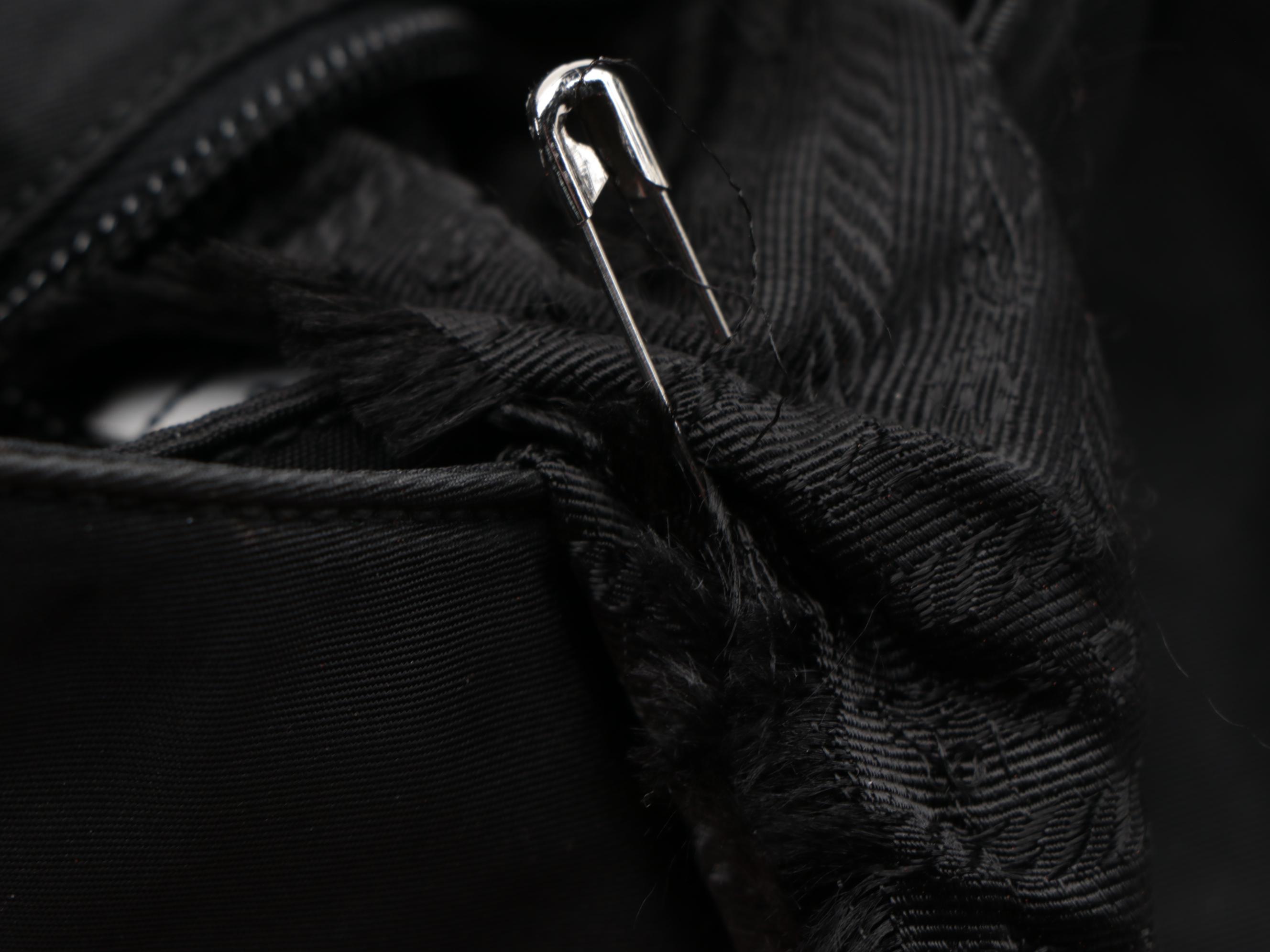 Prada Asymmetrical Black Tessuto Nylon Hobo Bag