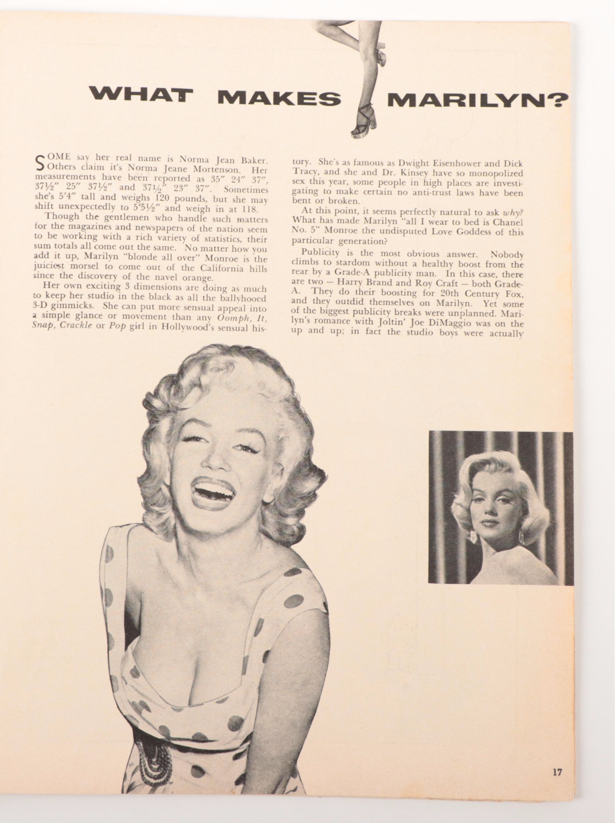 "Playboy" First Issue Featuring Marilyn Monroe, 1953