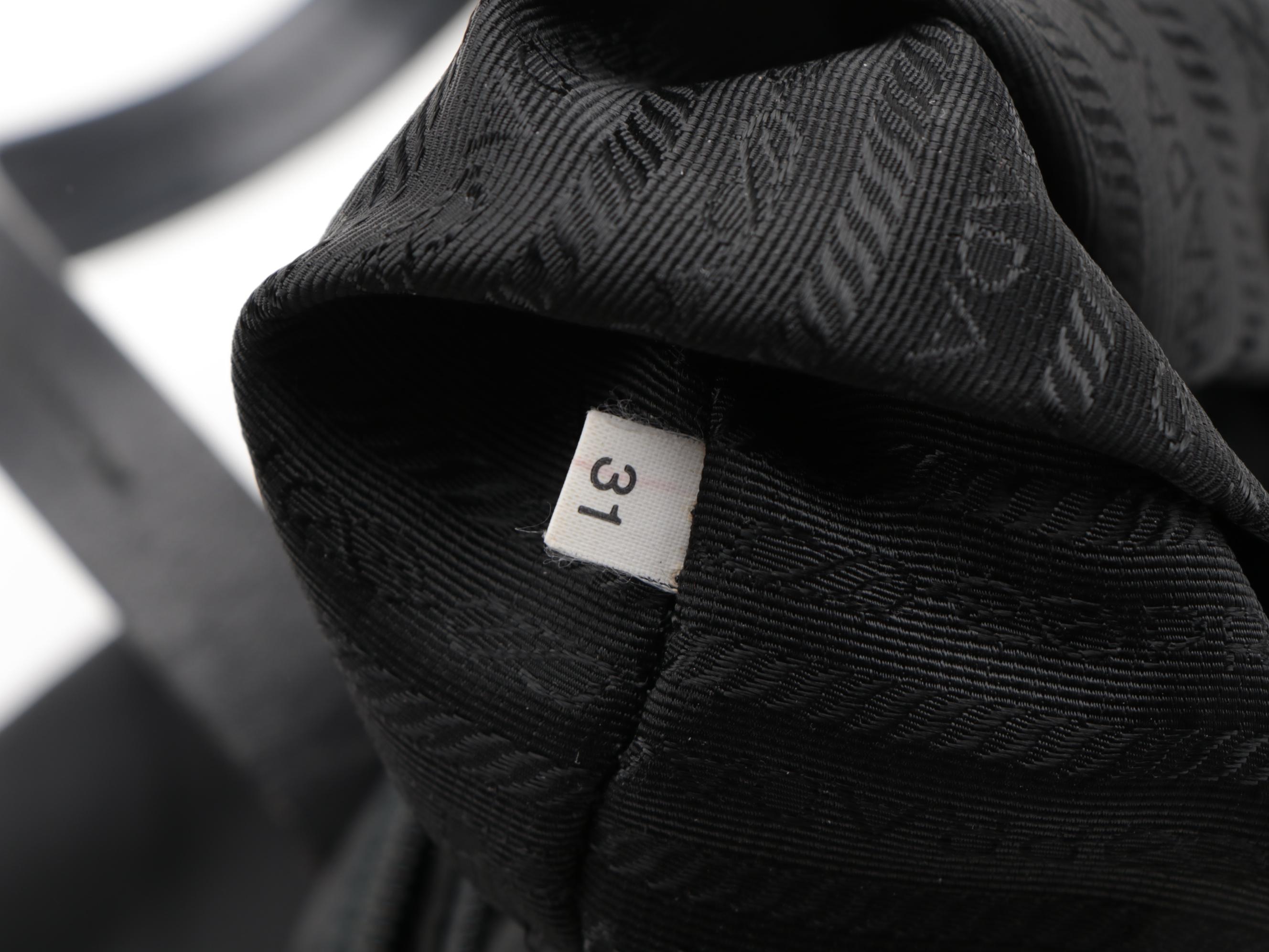 Prada Black Tessuto Nylon Tote with Leather Trim