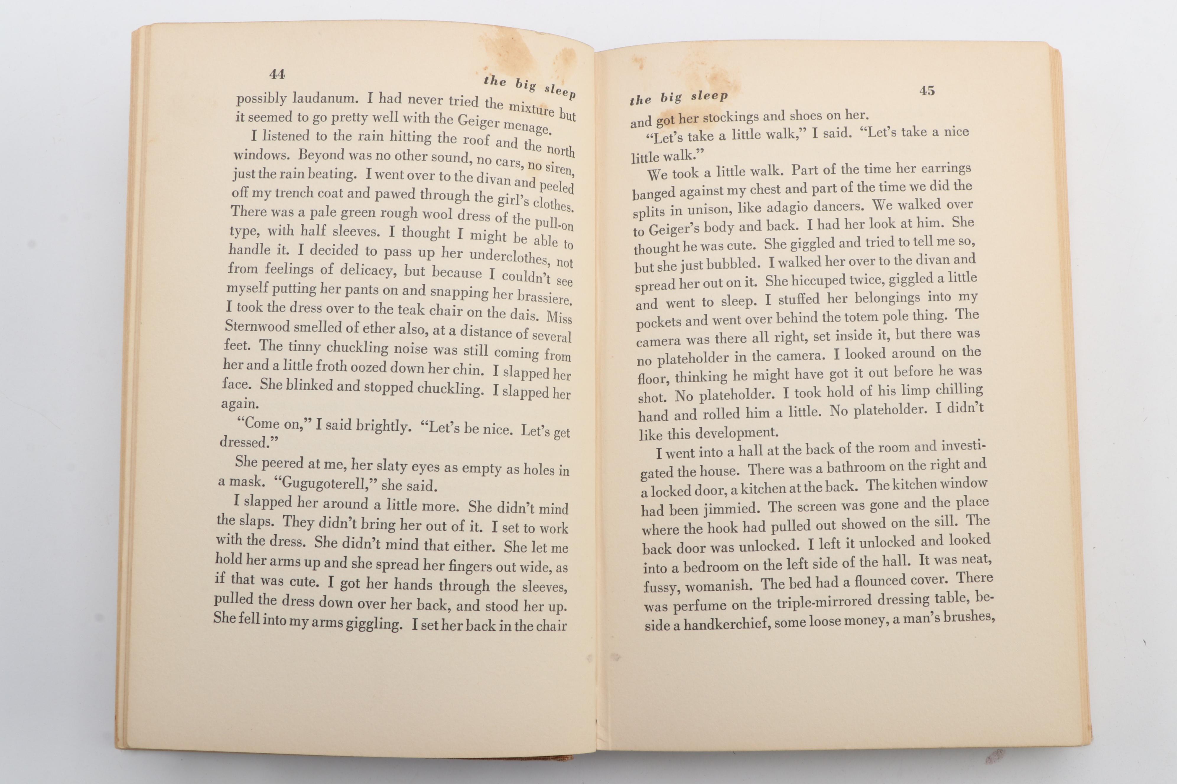 First Edition "The Big Sleep" by Raymond Chandler, 1939