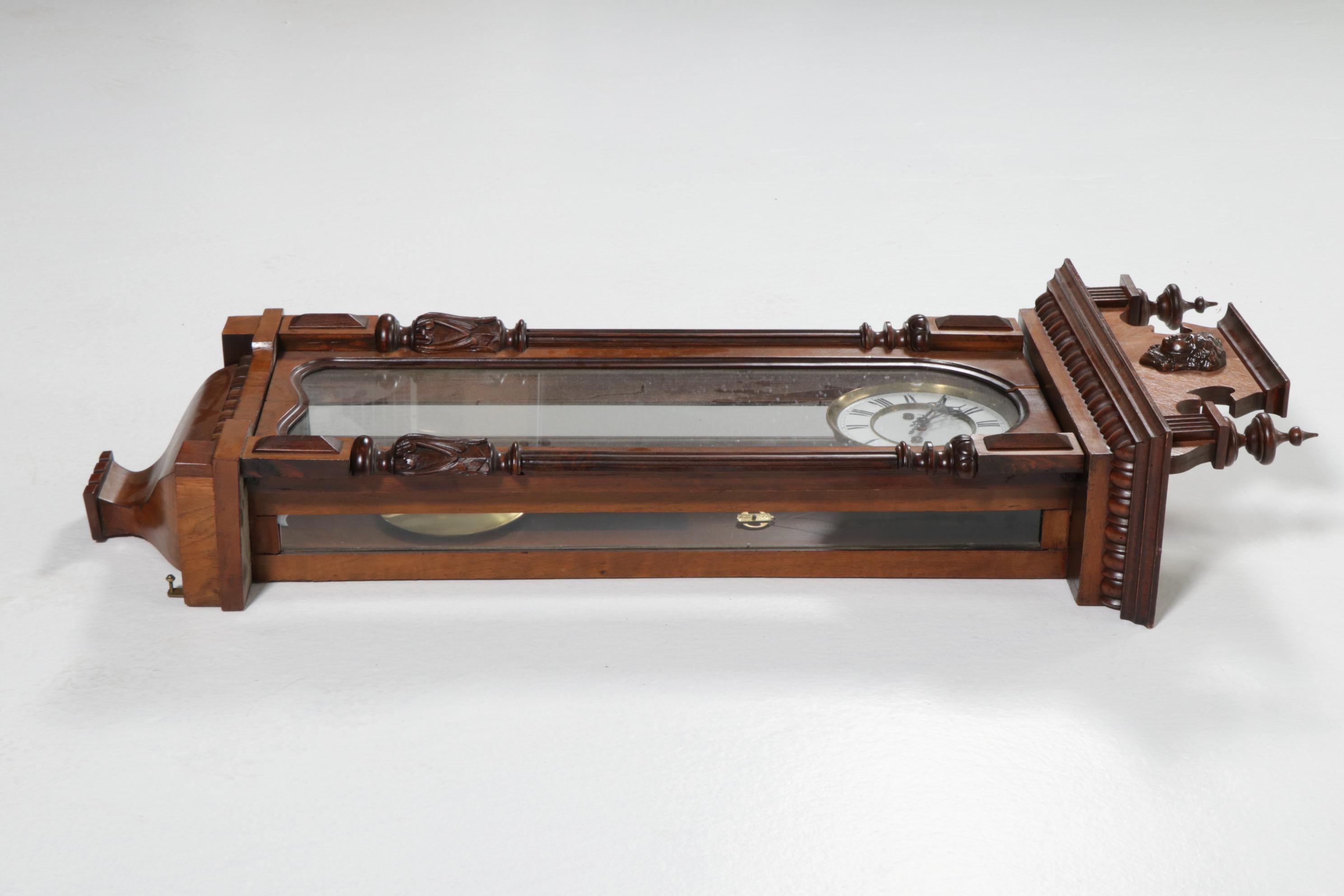 Gustav Becker Walnut Case Pendulum Wall Clock, Early 20th Century