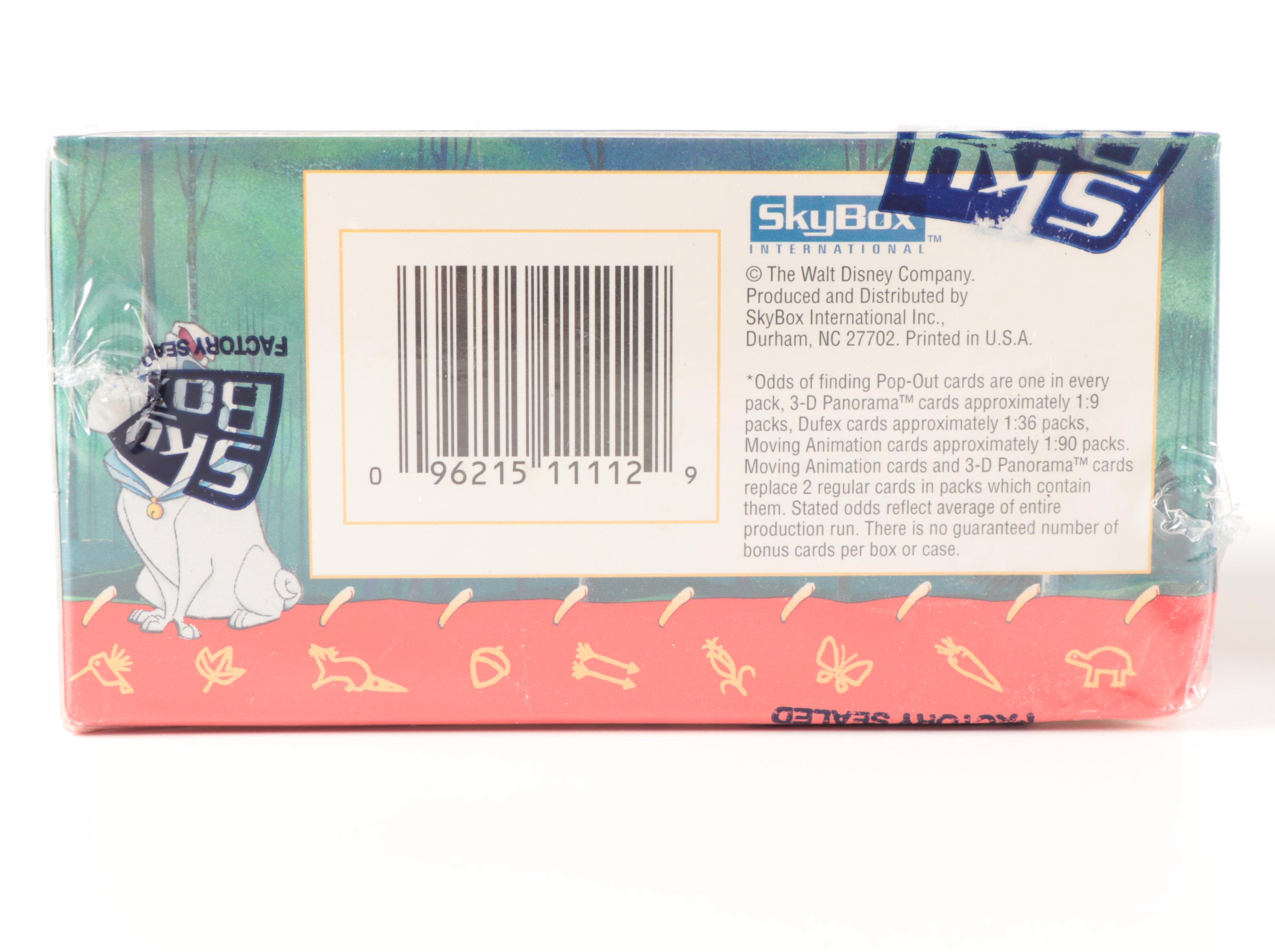 1990s "Pocahontas," "The Crow," "Official Hollywood" Sealed Trading Card Boxes