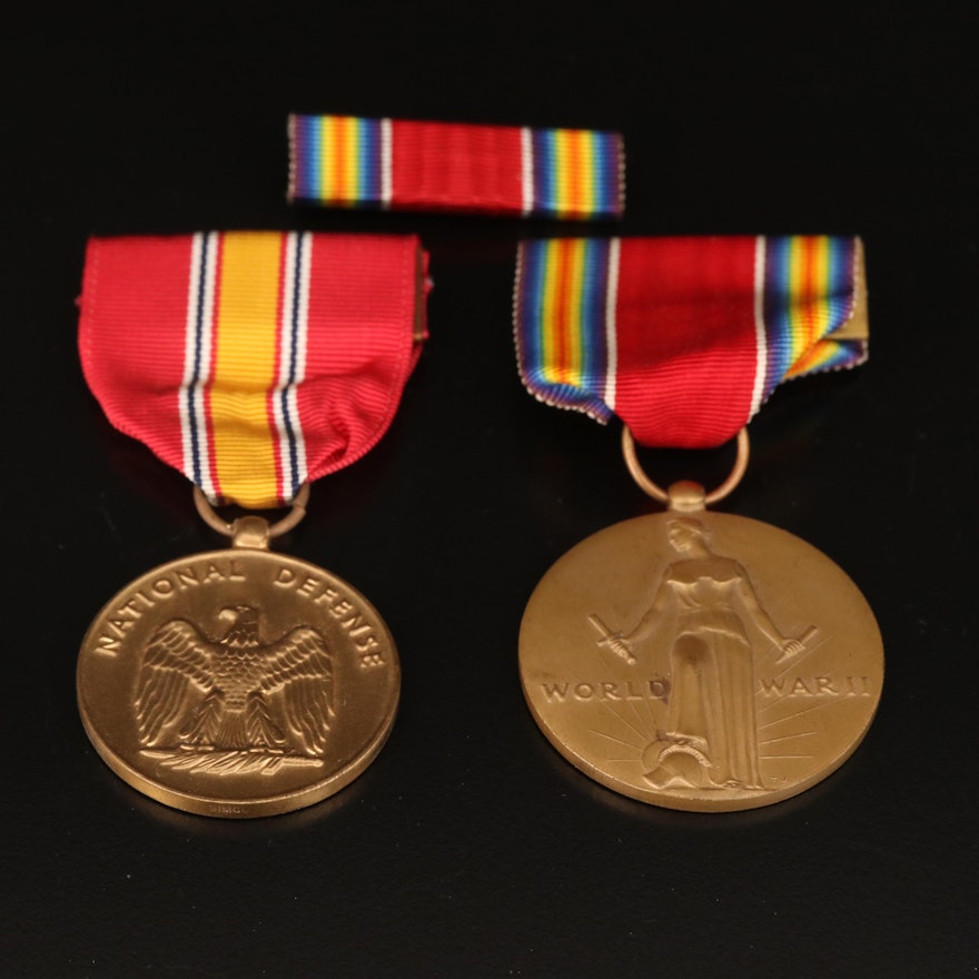 Two Vintage Military Service Medals