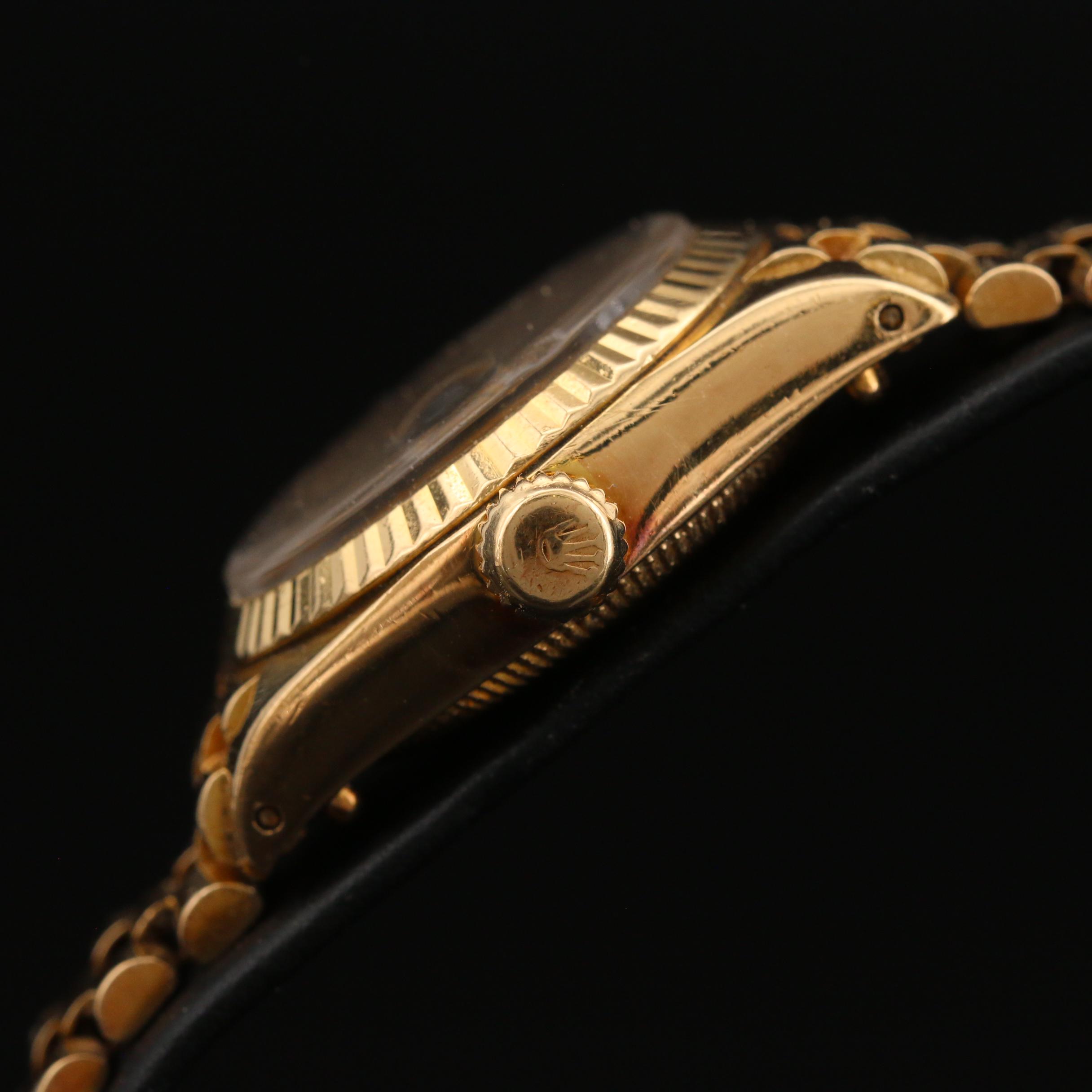 1982 Rolex Date 18K Yellow Gold Automatic Watch