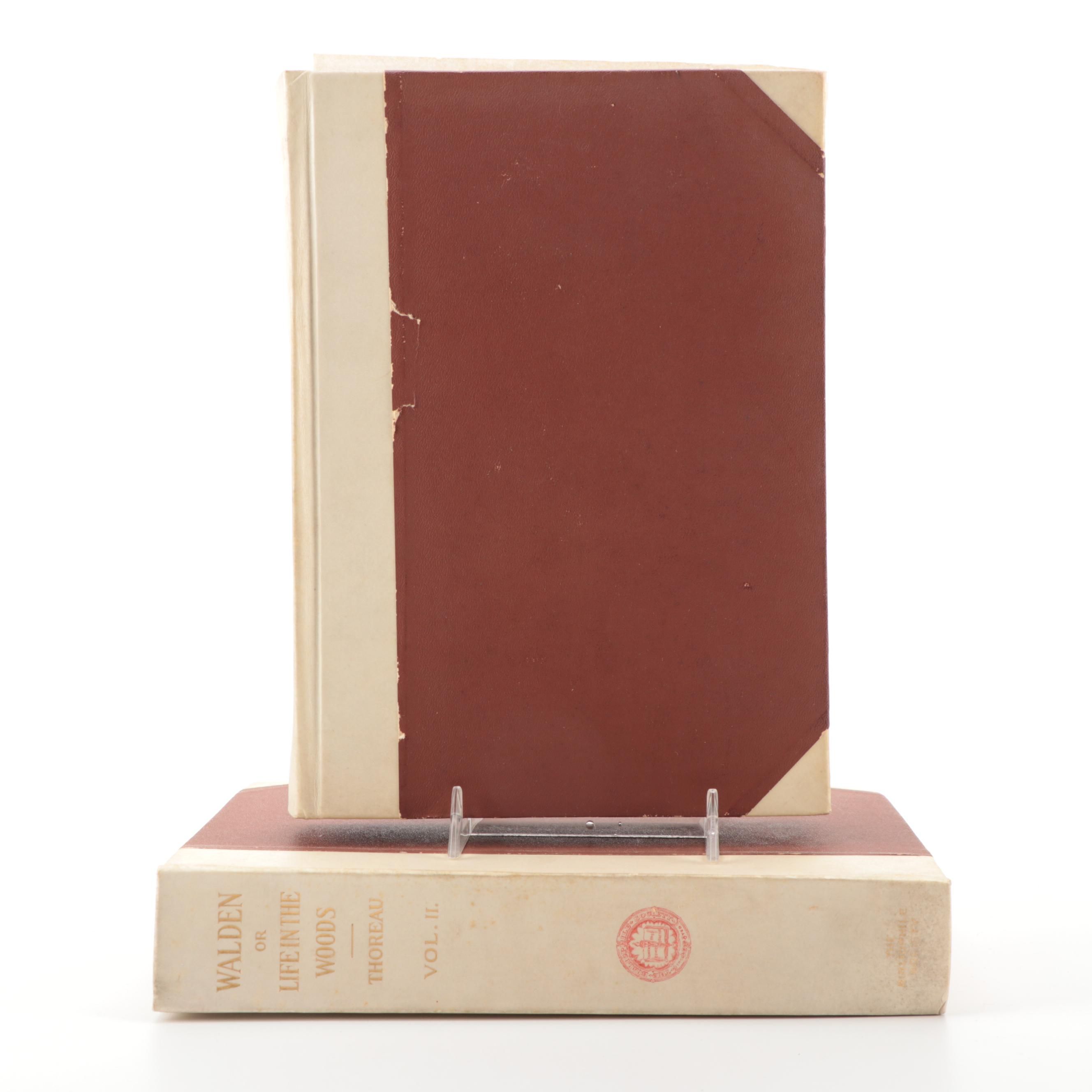 Limited Edition "Walden" Two-Volume Set by Henry David Thoreau, 1909