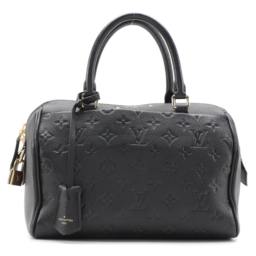 Louis Vuitton Speedy Bandouliere 25 in Black Monogram Empreinte Leather