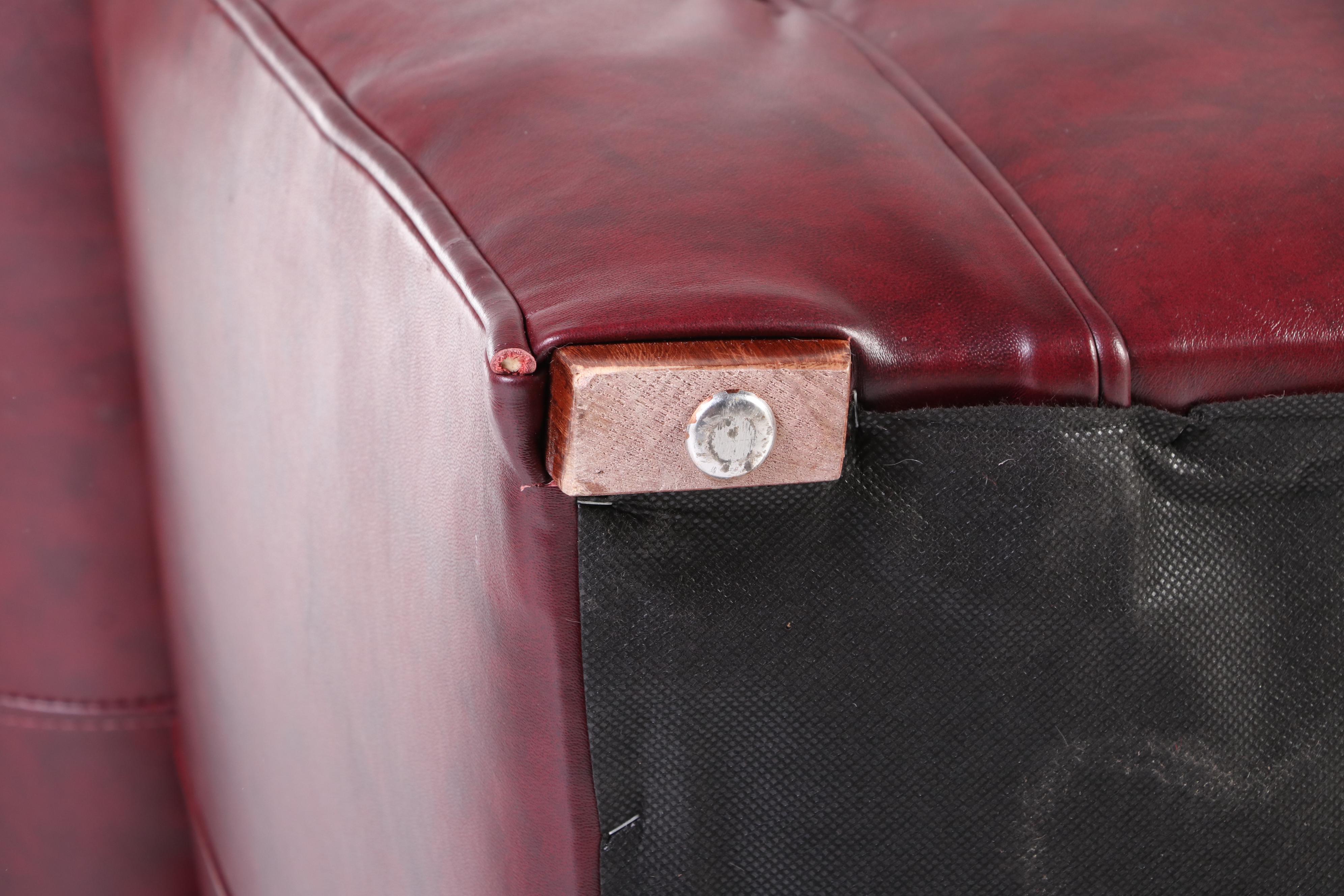 Southwestern Style Rolled Arm Oversized Chair with Ottoman, Late 20th Century