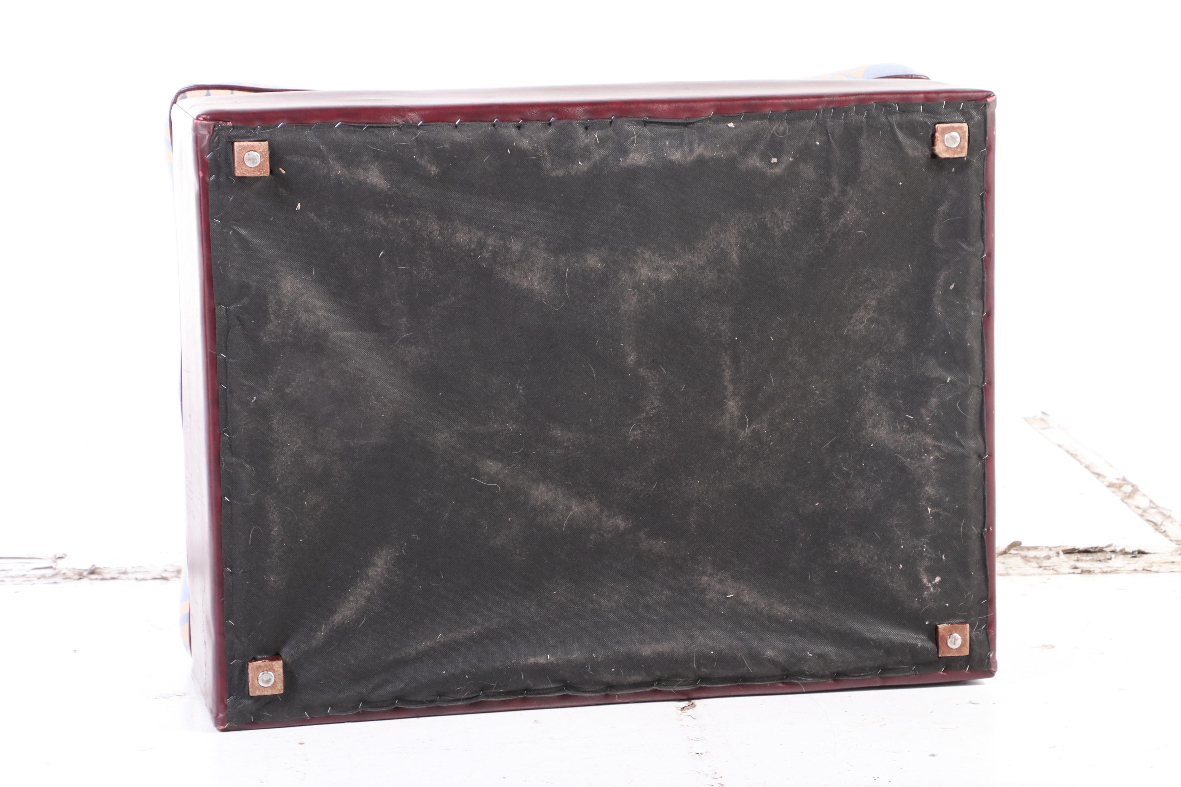 Southwestern Style Rolled Arm Oversized Chair with Ottoman, Late 20th Century