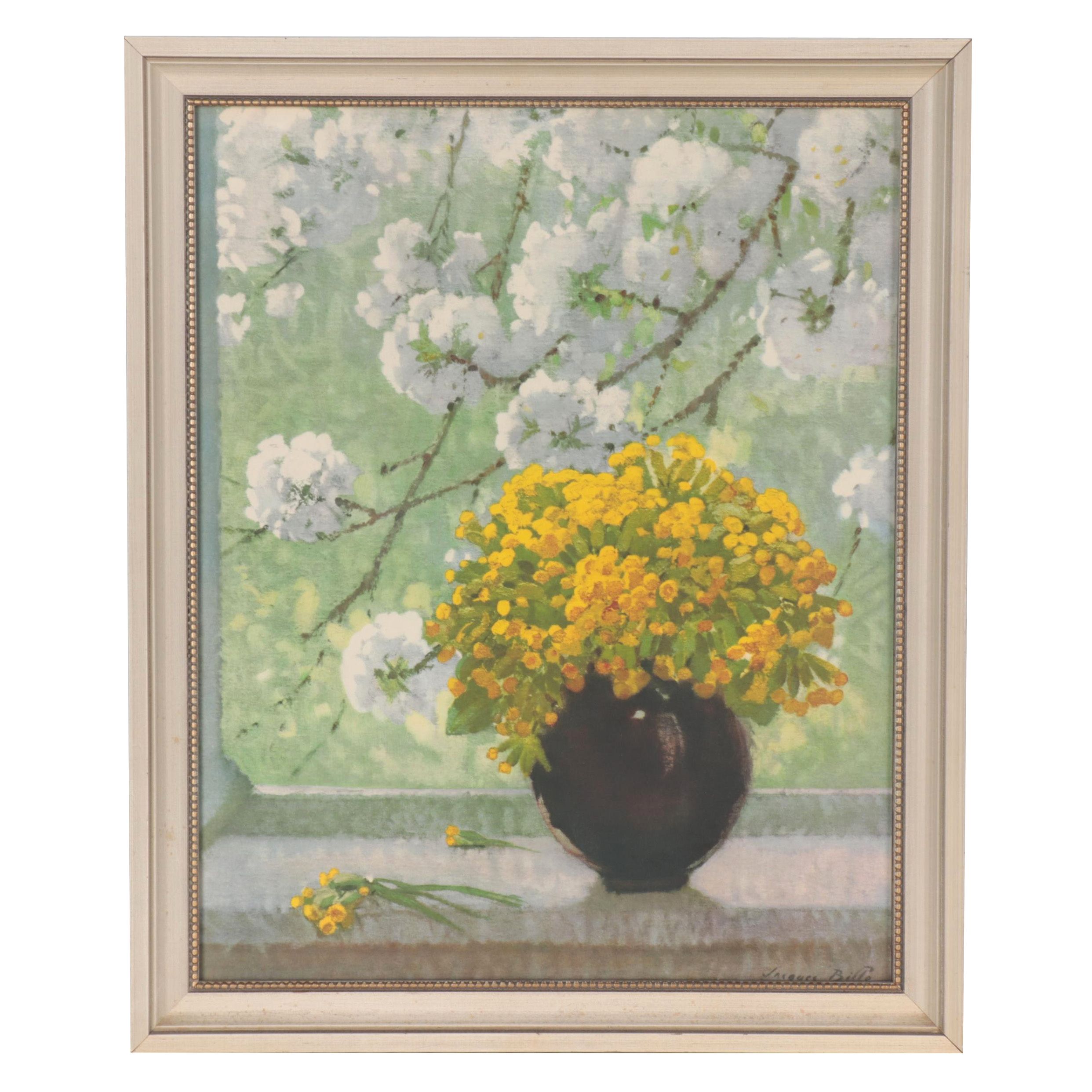 Still Life Lithograph after Jacques Bille, Late 20th Century