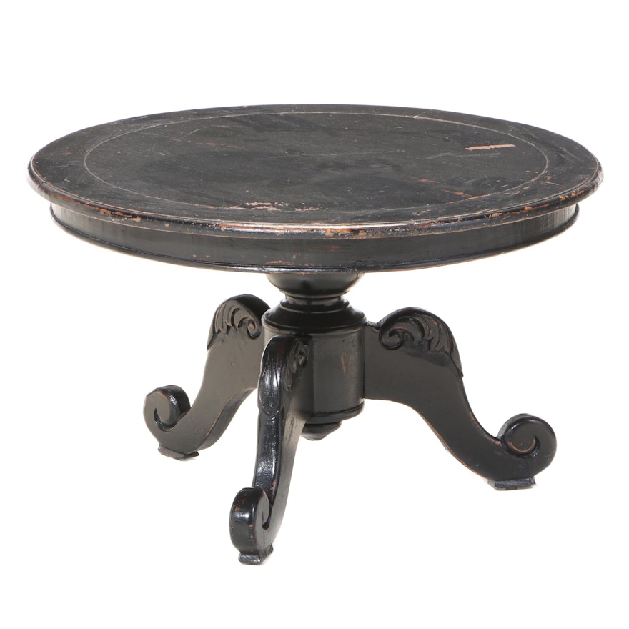 Contemporary Ebonized Side Table