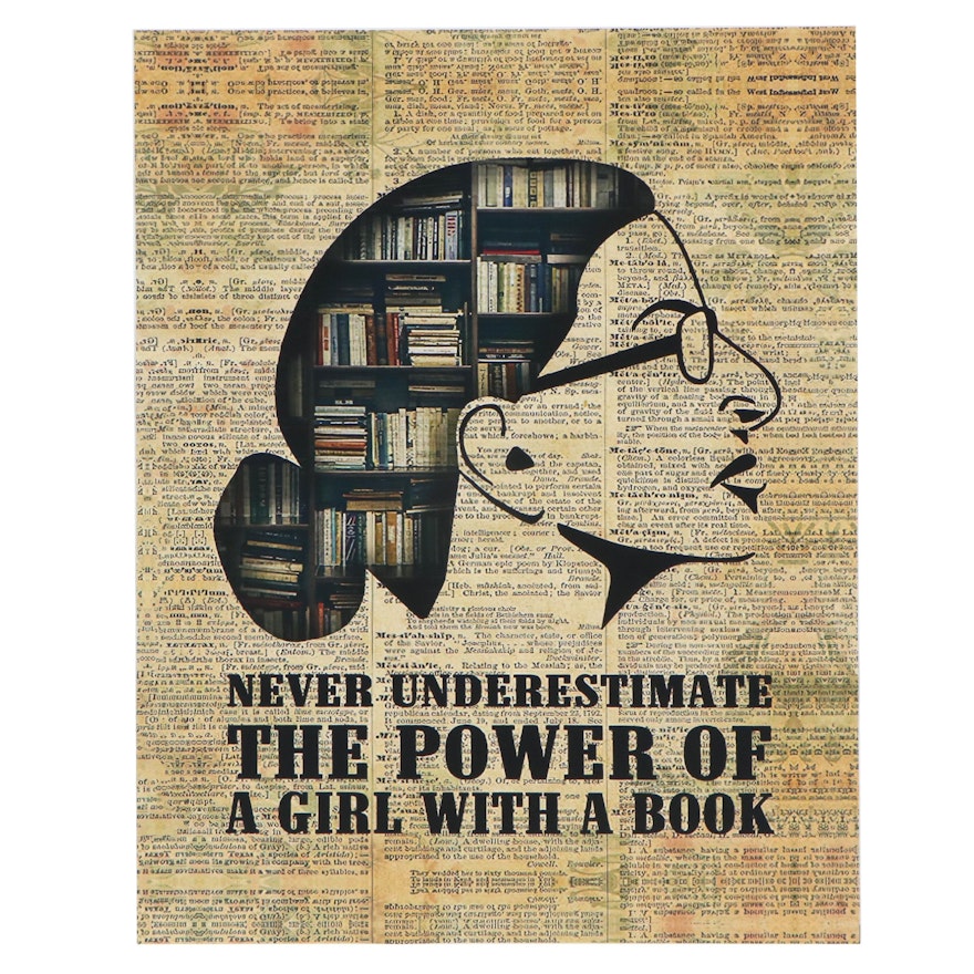 Ruth Bader Ginsburg Giclée "Never Underestimate The Power of A Girl With a Book"