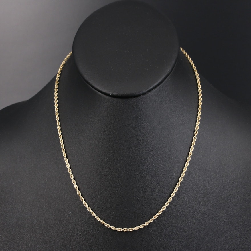 14K Rope Link Necklace